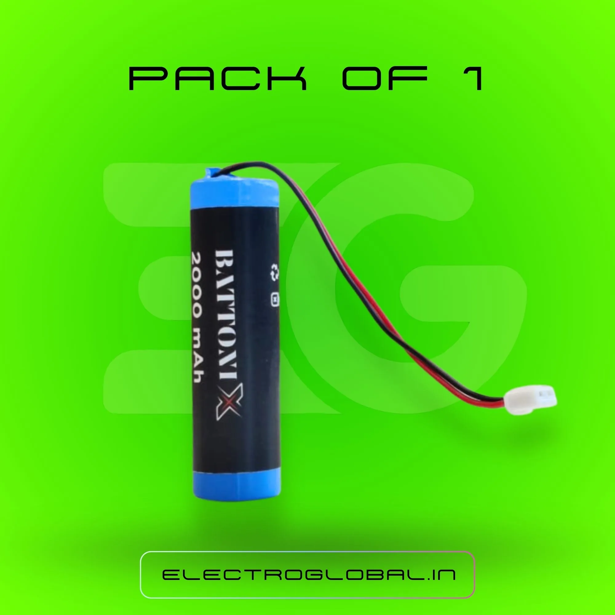 2000mAh 3.7V Battery for RC Cars - Lithium Rechargeable Battery with BMS Connector 3