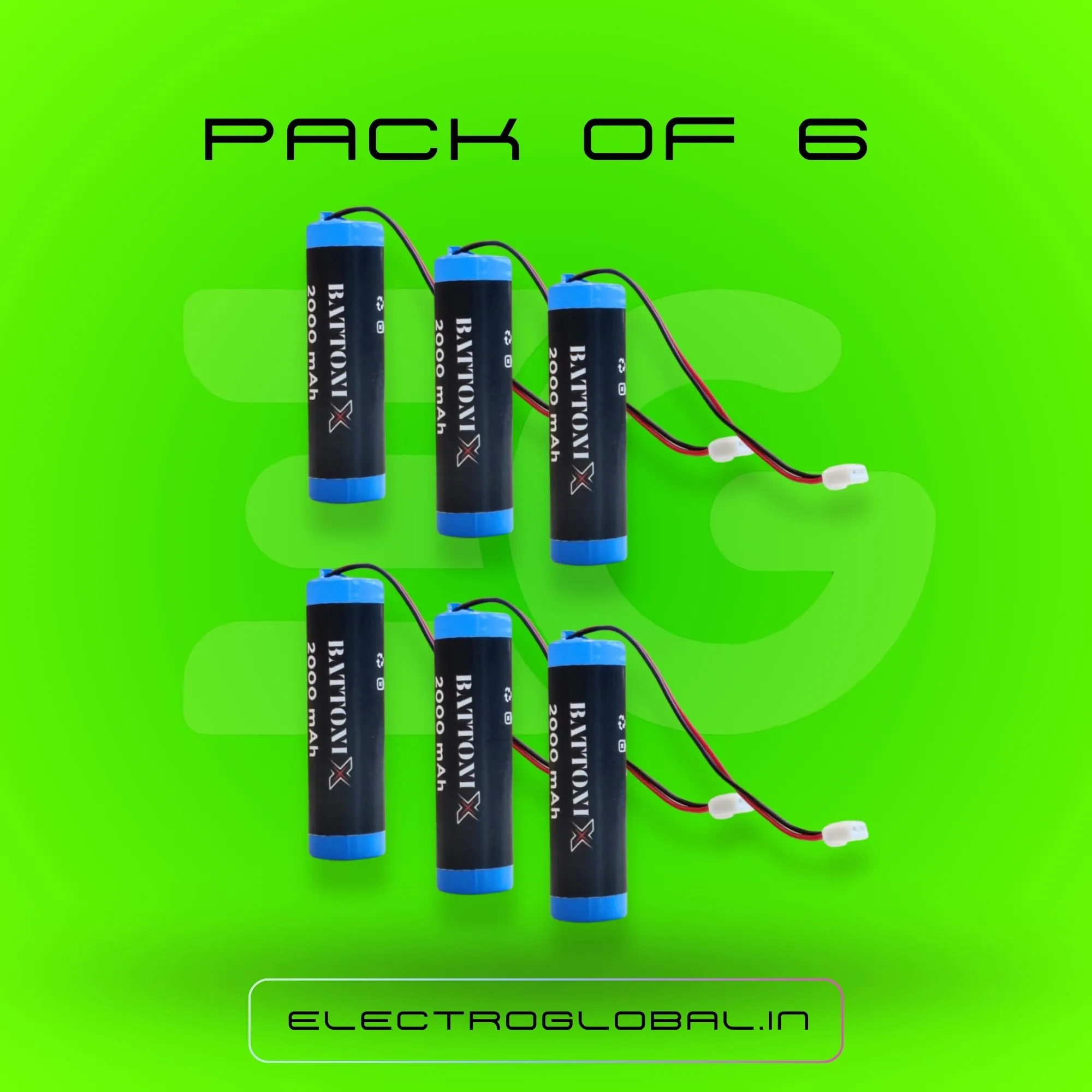2000mAh 3.7V Battery for RC Cars - Lithium Rechargeable Battery with BMS Connector 3