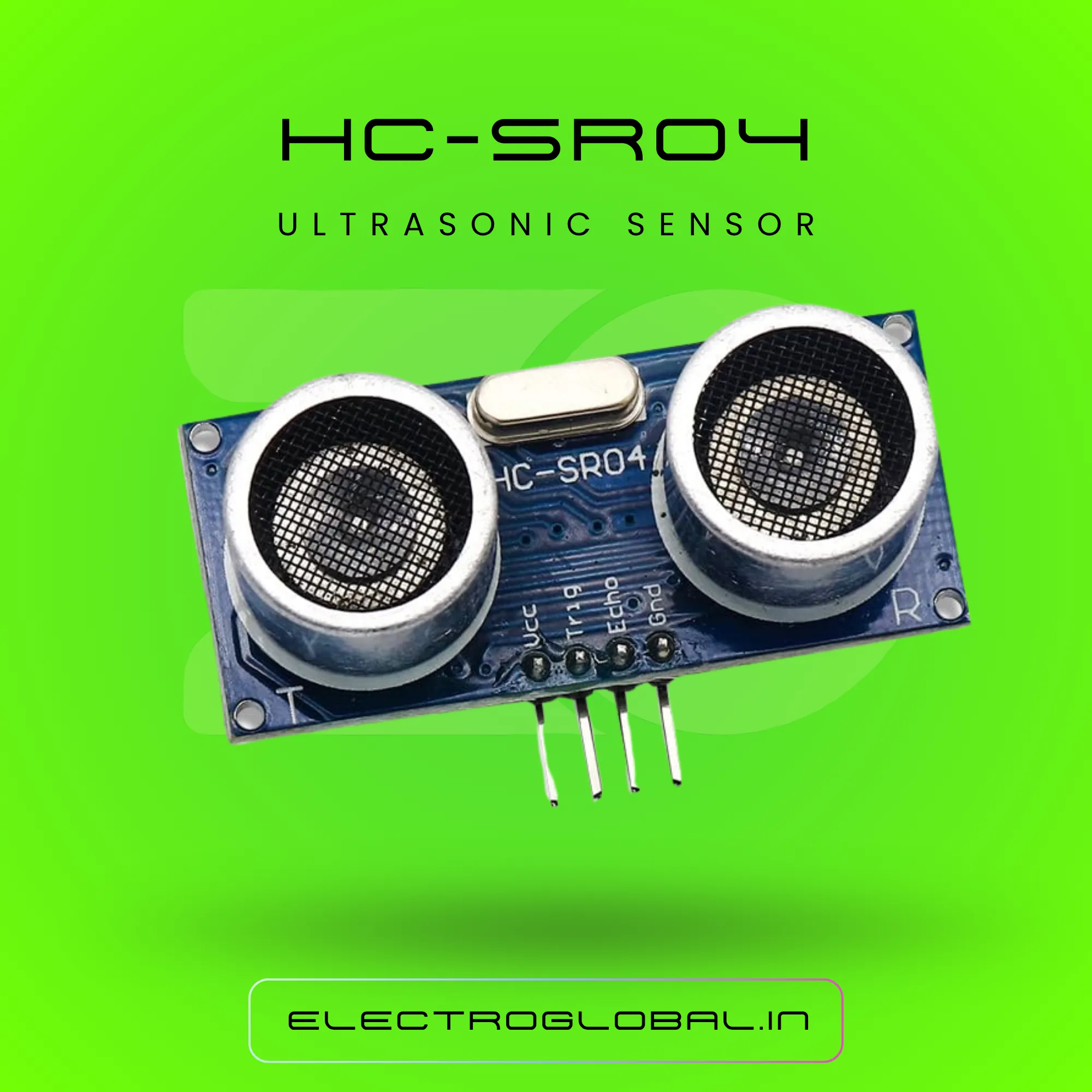 HC-SR04 Ultrasonic Sensor Module ideal for Arduino distance measurement, obstacle detection, robotics prototyping, smart sensor experiments and educational electronics projects 2