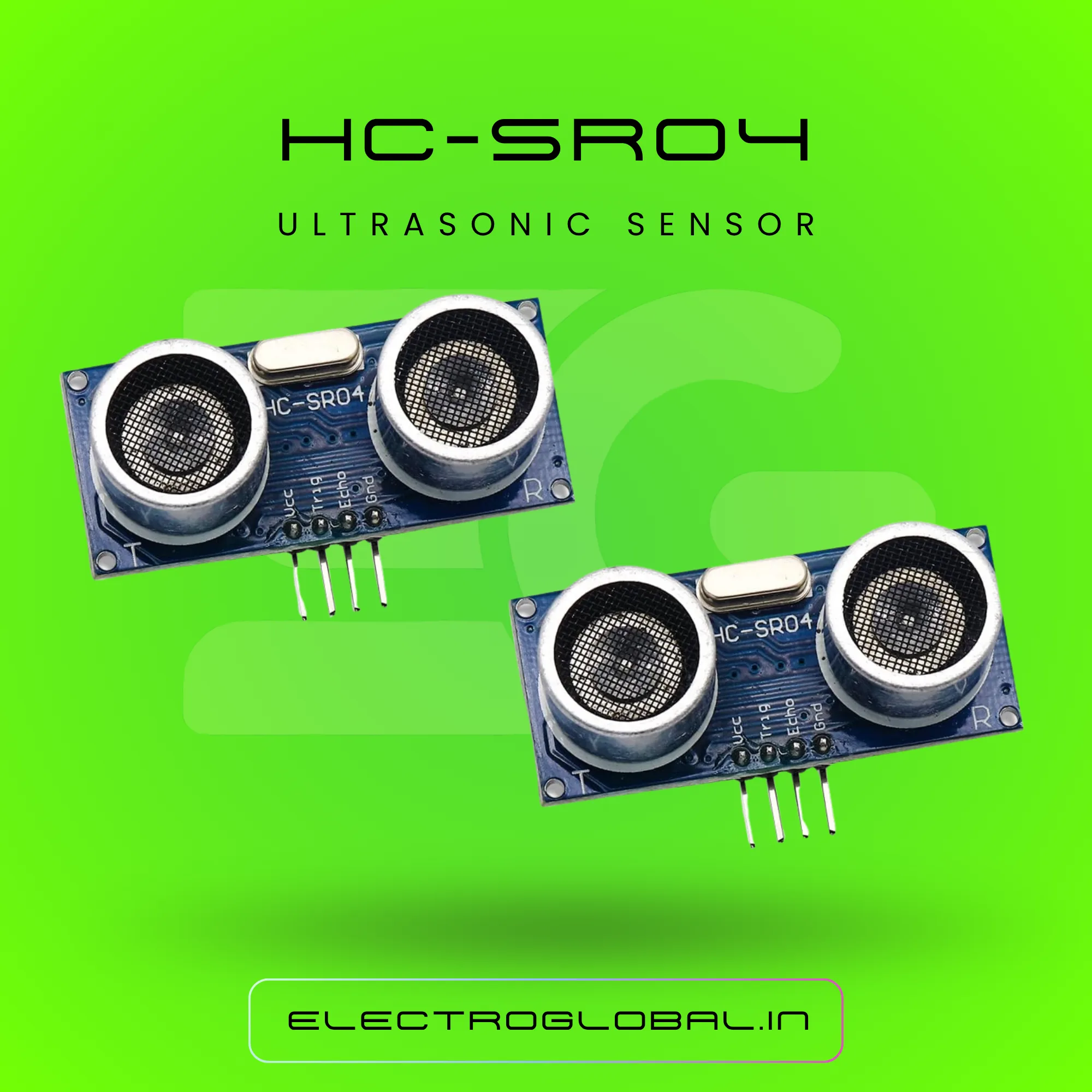 HC-SR04 Ultrasonic Sensor Module ideal for Arduino distance measurement, obstacle detection, robotics prototyping, smart sensor experiments and educational electronics projects 3