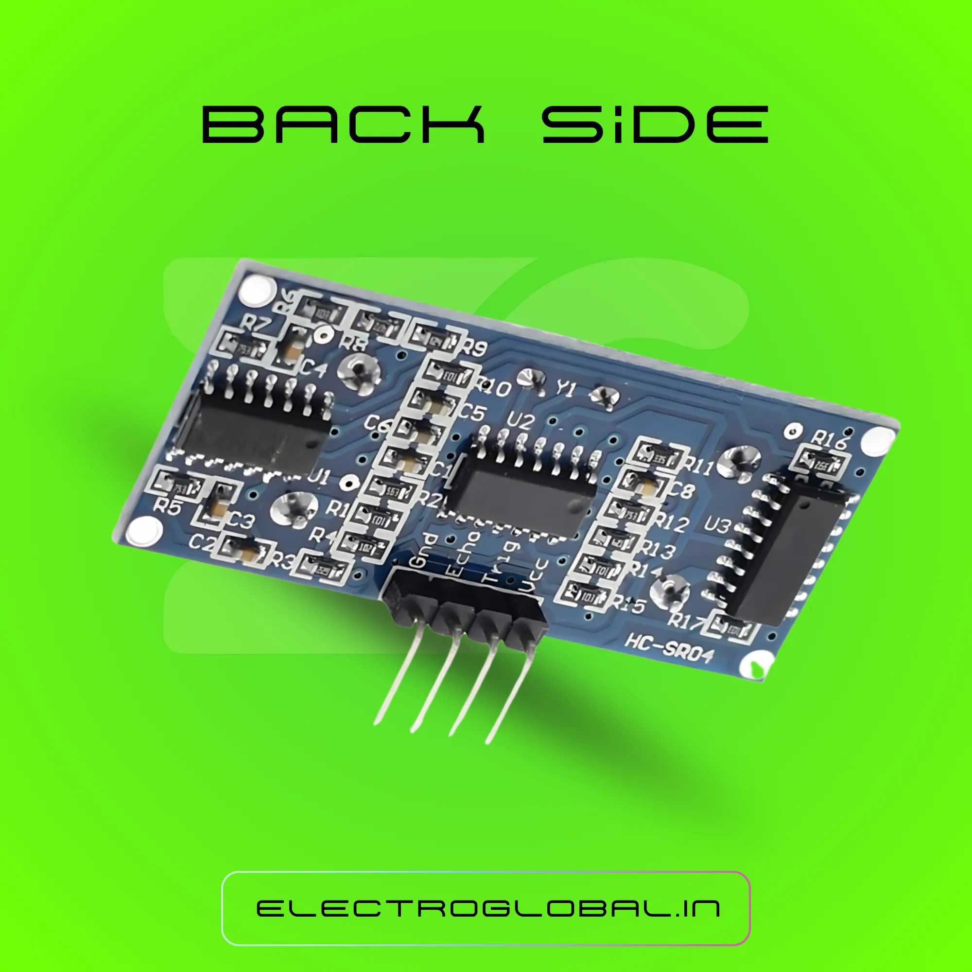 HC-SR04 Ultrasonic Sensor Module ideal for Arduino distance measurement, obstacle detection, robotics prototyping, smart sensor experiments and educational electronics projects 4