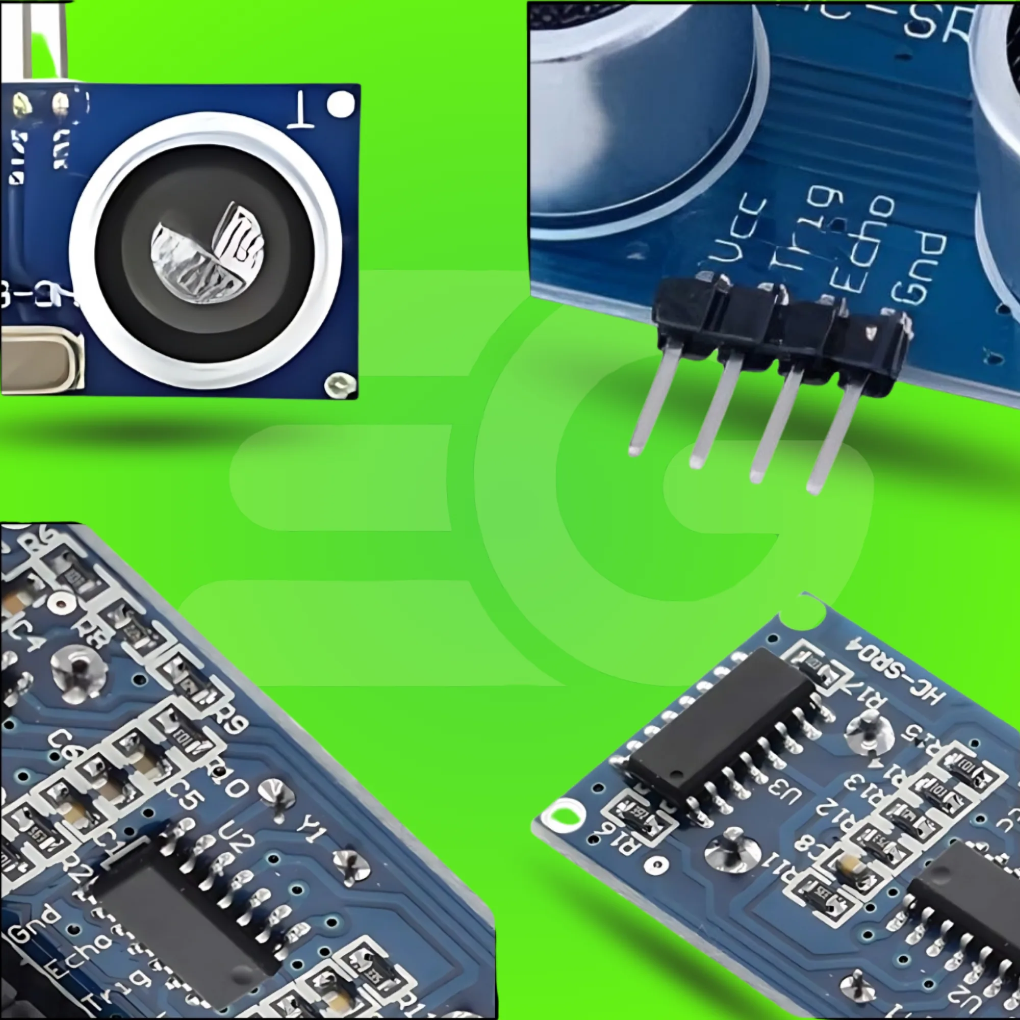 HC-SR04 Ultrasonic Sensor Module ideal for Arduino distance measurement, obstacle detection, robotics prototyping, smart sensor experiments and educational electronics projects 6