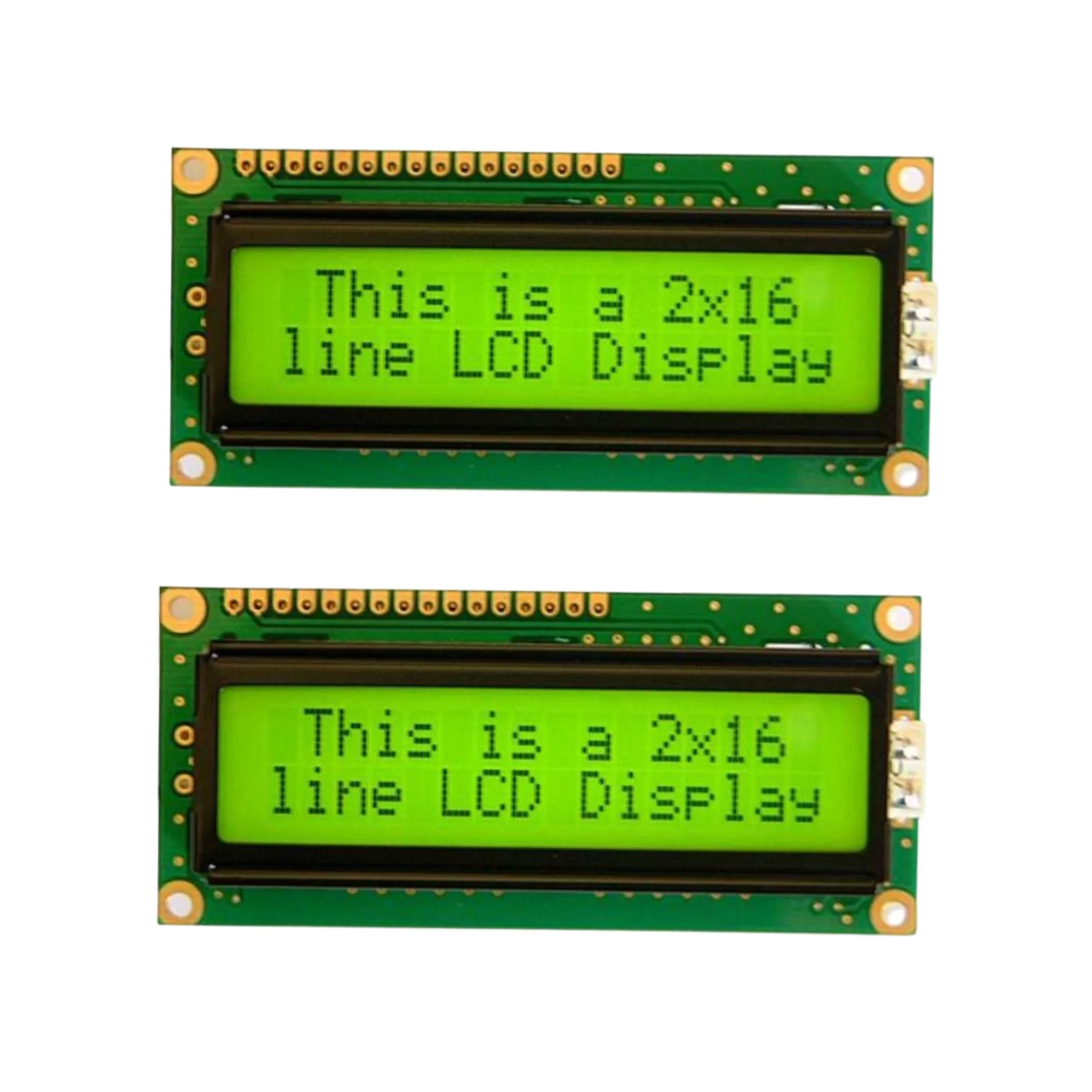 16x2 LCD Display with Green Backlight | LCD Panel, LCD Display 16x2 for Arduino | 16 Character x 2 Line, Easy to Read Text Display