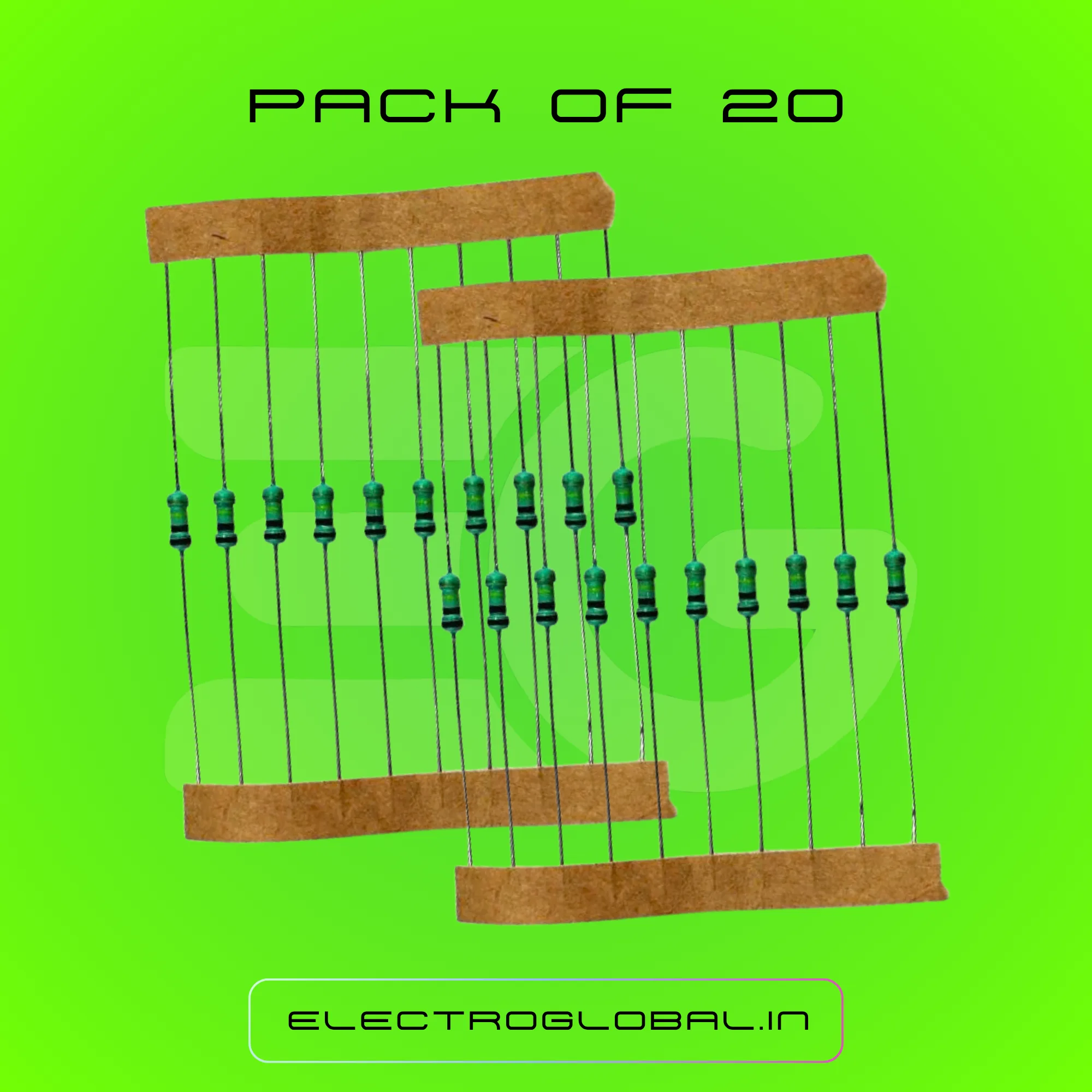 100K Ohm Resistor 1/4W Resistors with (5% Tolerance) for General Electronics Projects, Prototyping, Circuit Design and Educational Kits 3