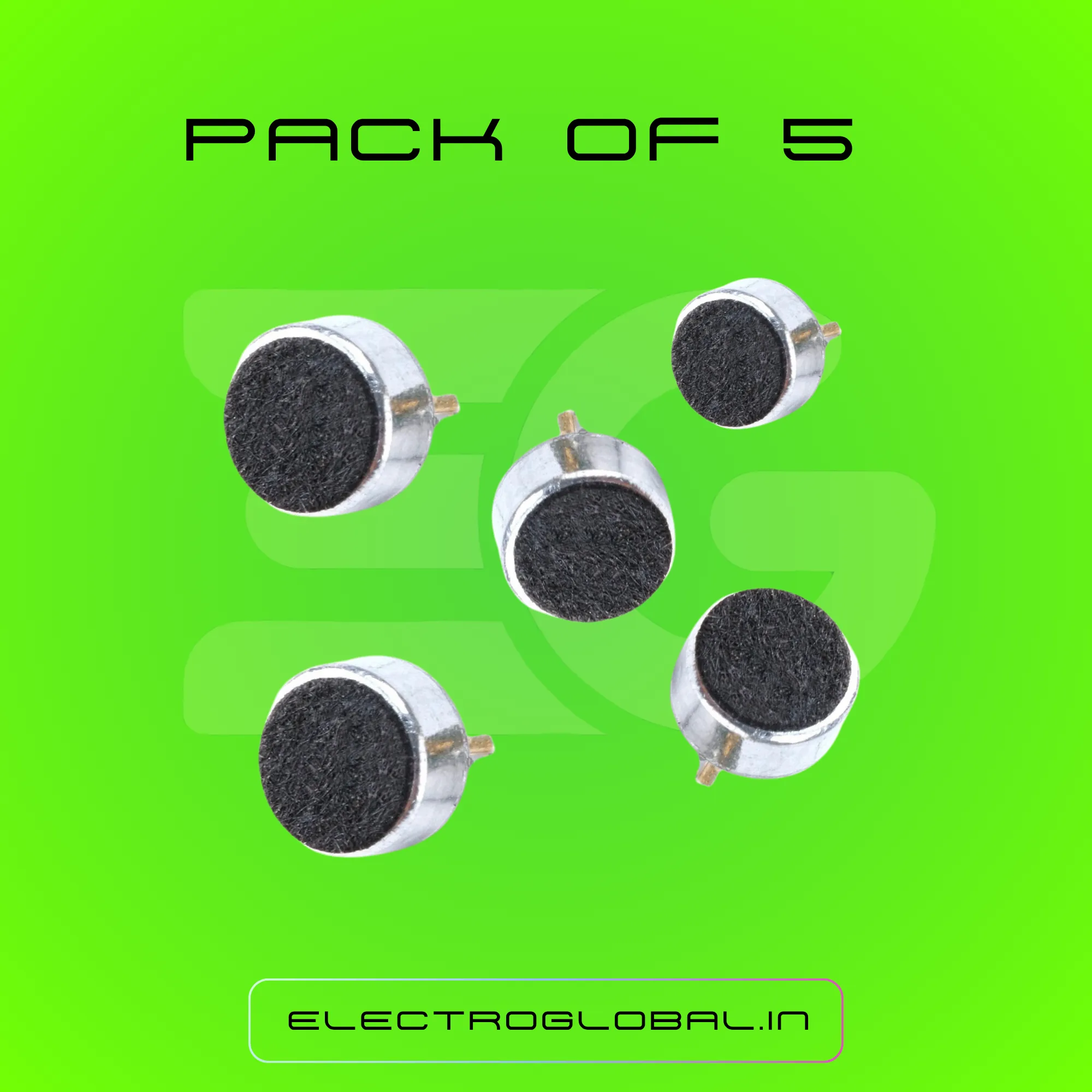 Electret Microphone (Condenser MIC) Ideal For Recording, DIY Electronics, Voice Pickup, Mobile Projects And Audio Prototyping Small Hobbyist Sensor Module 3