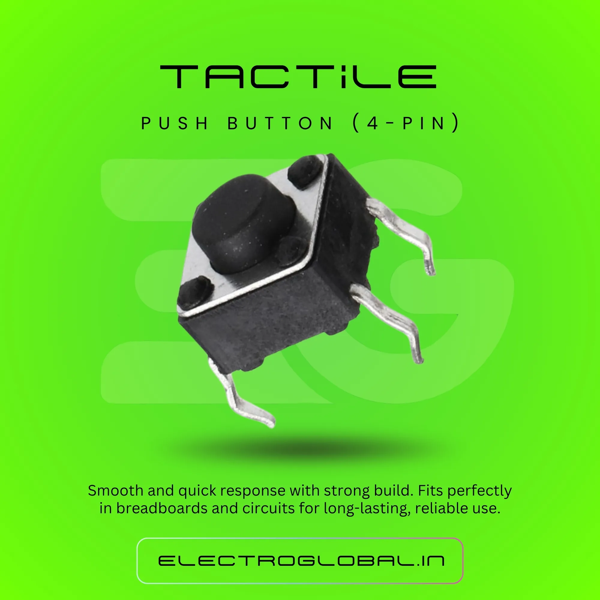 4-Pin Tactile Push Button Switch: Ideal for Projects, Buttons, Push Button Switches, and More 2