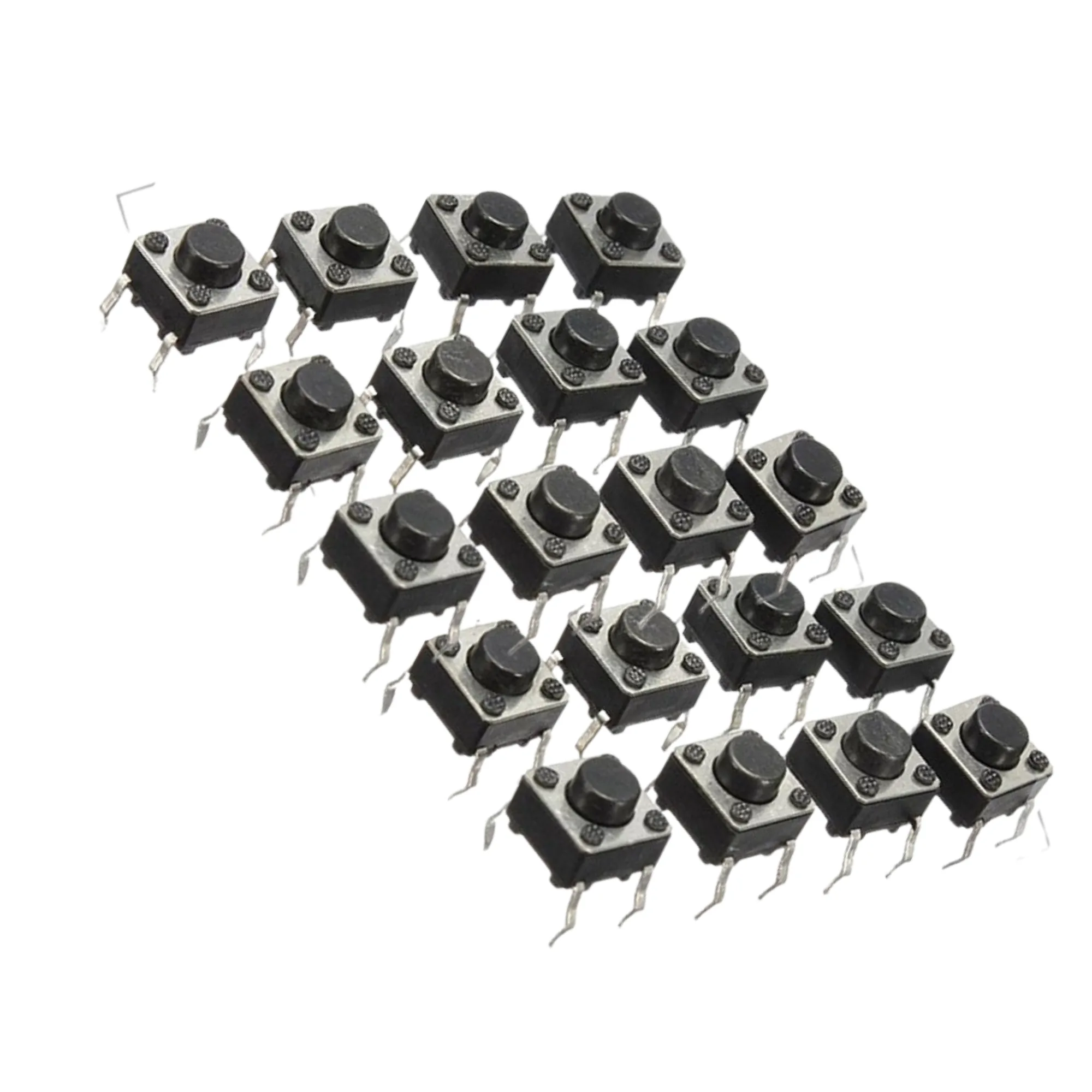 Push Button (4-Pin Tactile Micro Switch) for Electronics Projects, Arduino, Prototyping, Compact Momentary Input, Reliable Click Feedback, PCB Mount 1