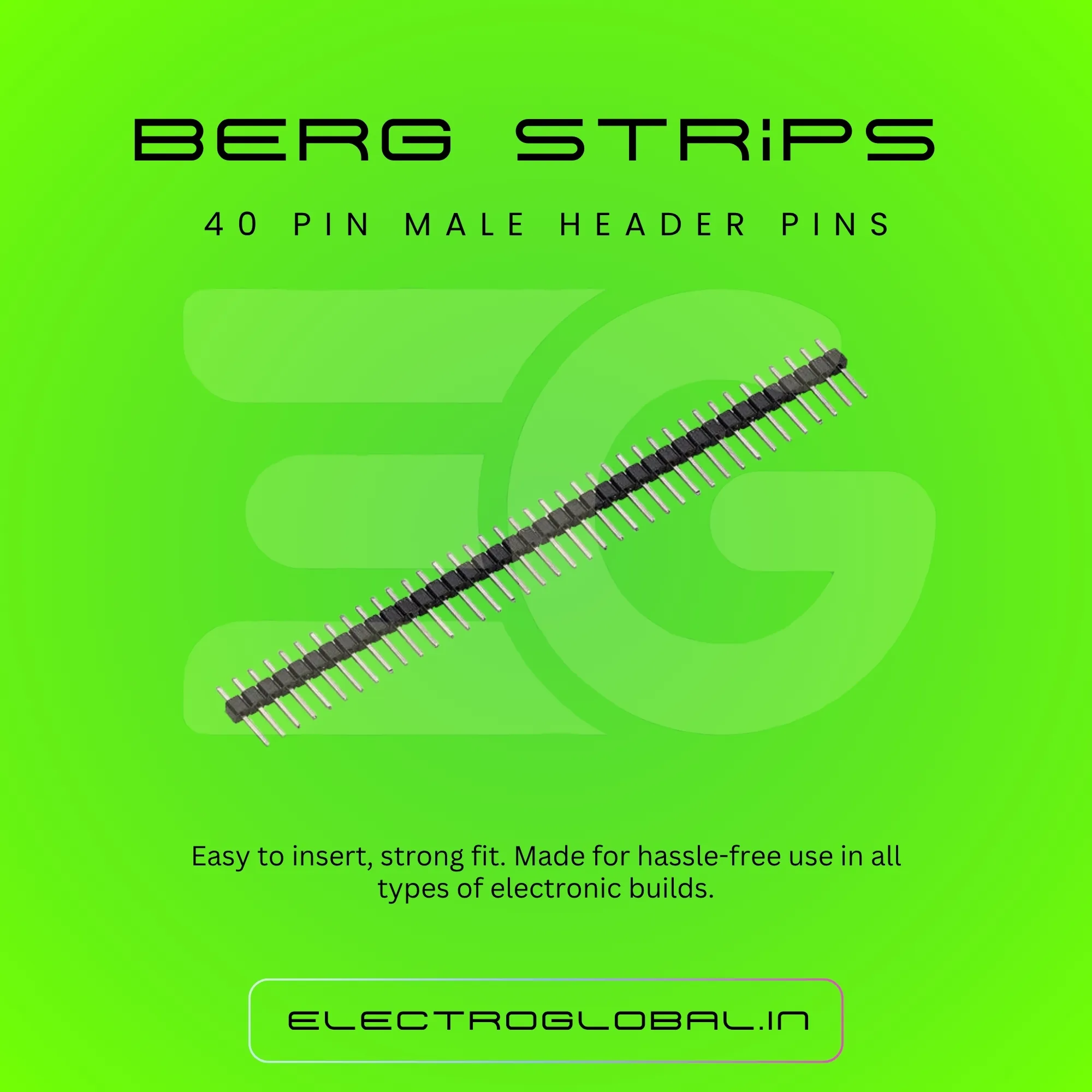 40 Pin Straight Male Header Pins for Pin Board, Male Header Pins, and LED Strip Connector 2