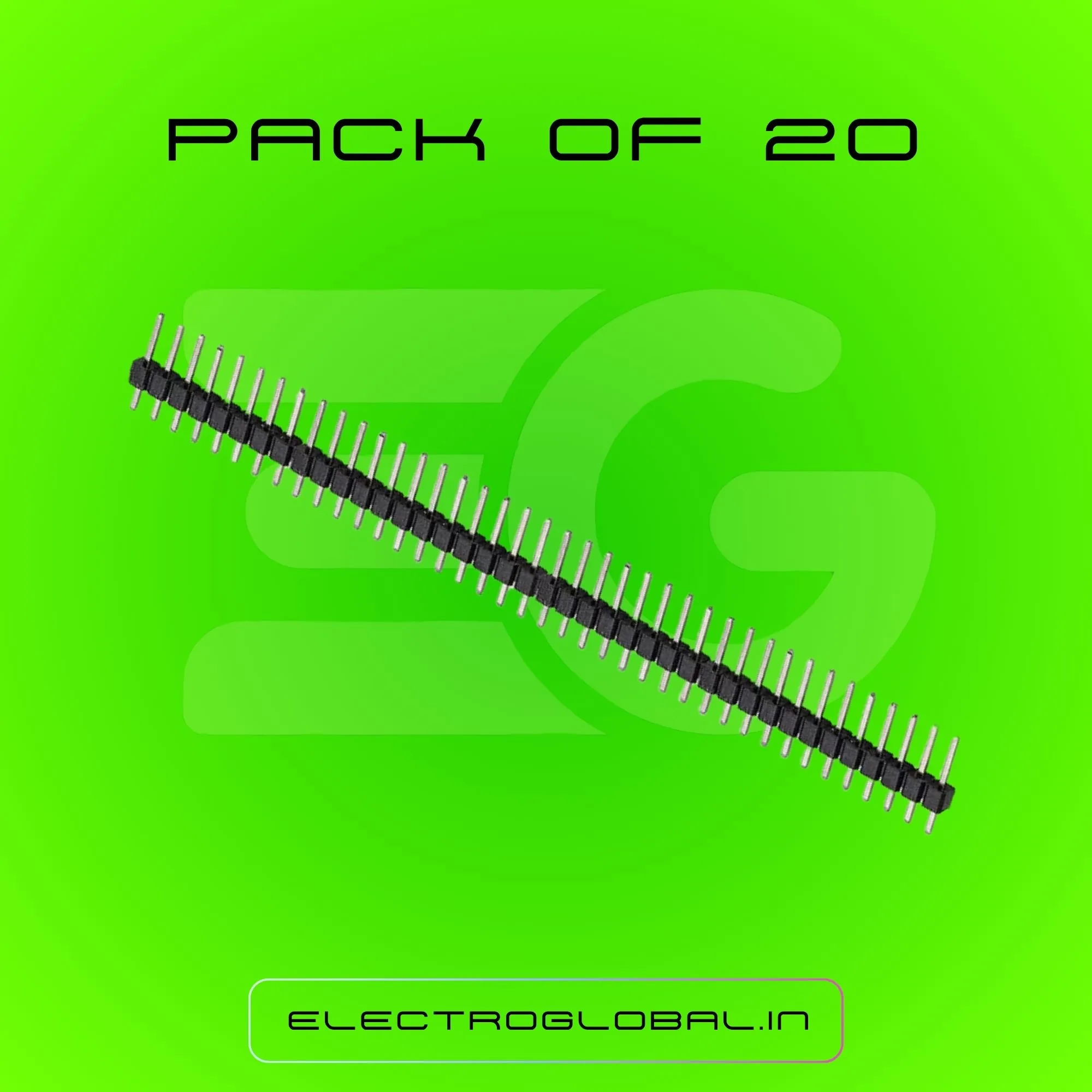 40 Pin Straight Male Header Pins - Berg Strips for Electronics 2
