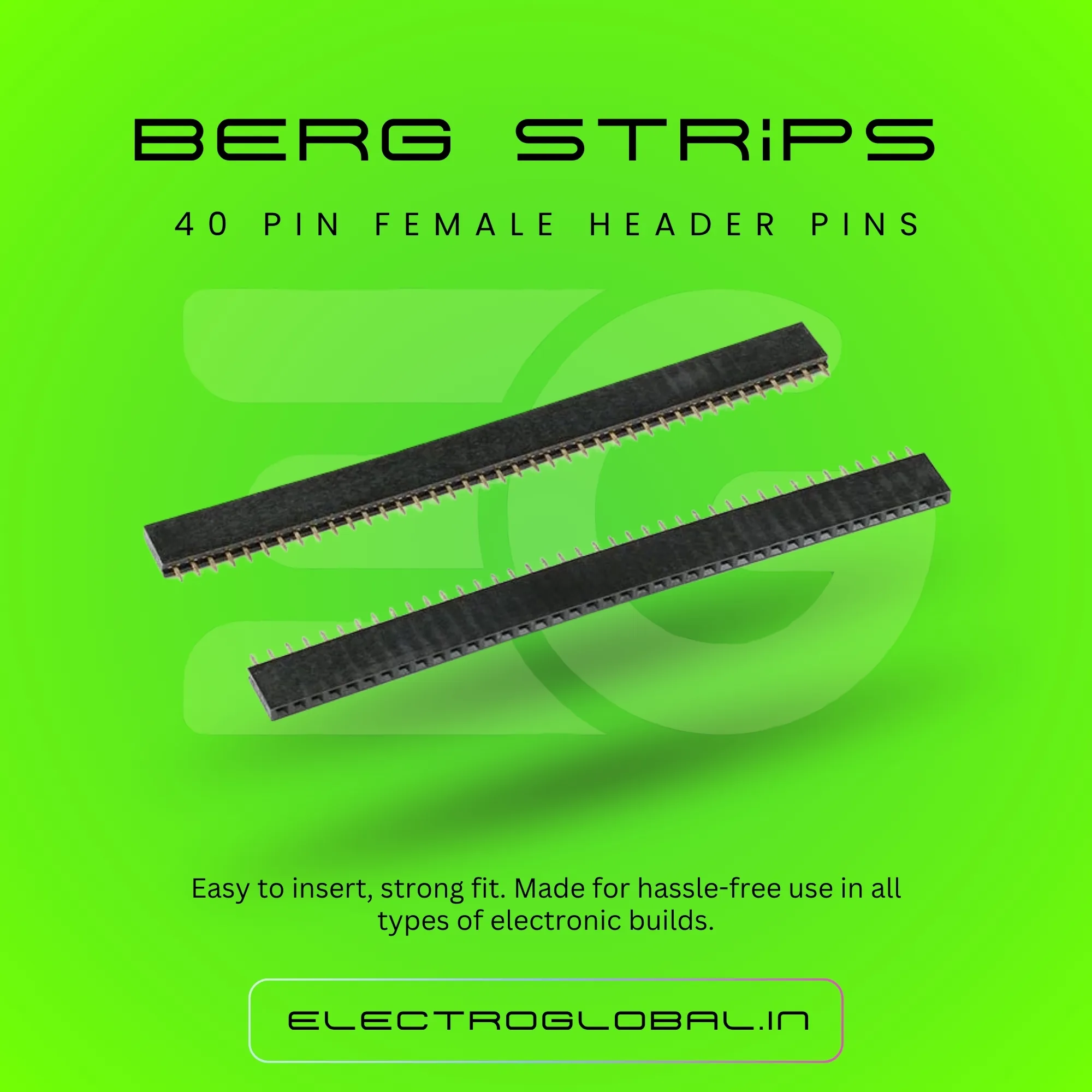 40 Pin Straight Female Header Pins for PCB Board Kit, Compatible with Pin Board, Female Wire Connector and Pins 2