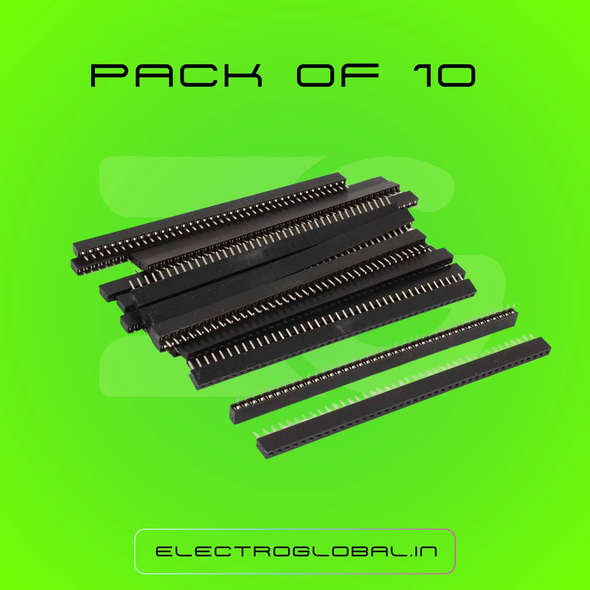 40 Pin Straight Female Header Pins for PCB Board Kit, Compatible with Pin Board, Female Wire Connector and Pins 3