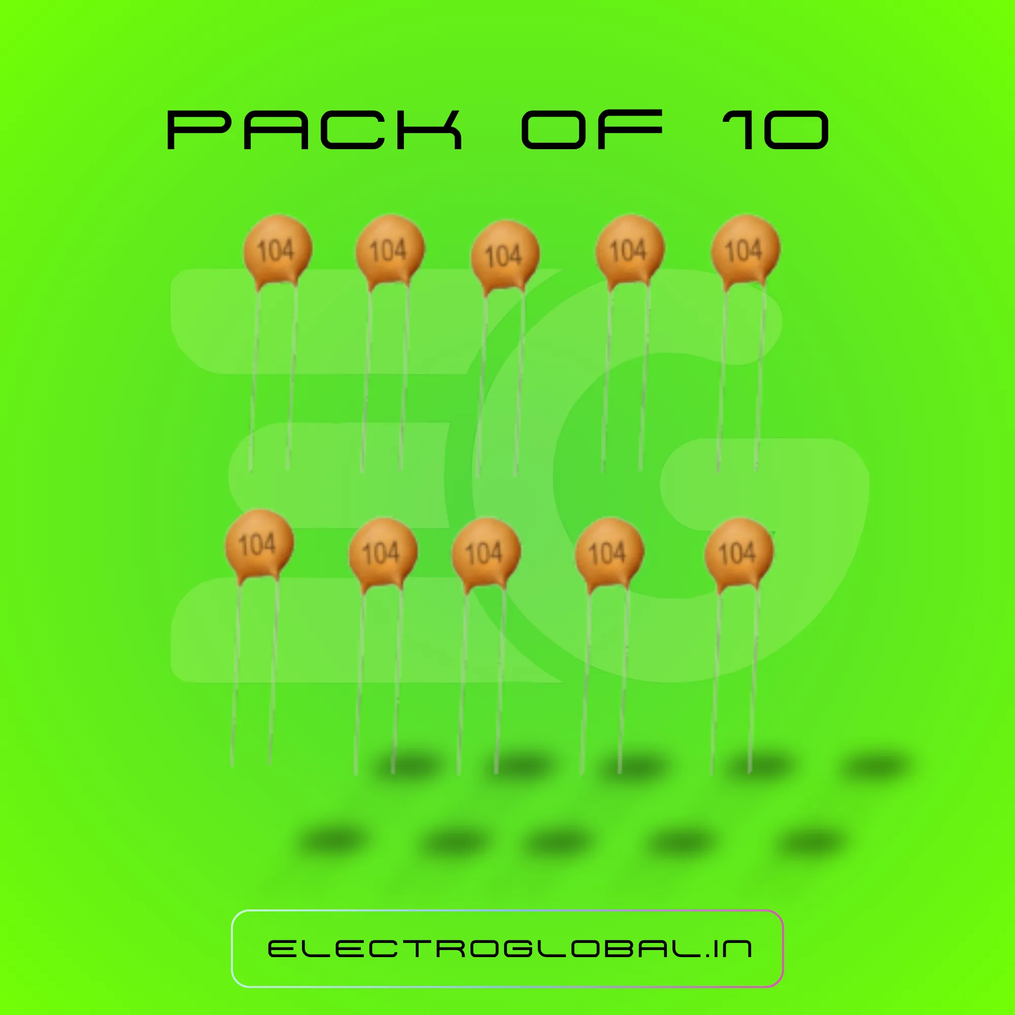 Original 100000 pF (0.1uF) Ceramic Capacitor - Reliable Electronic Component alternate