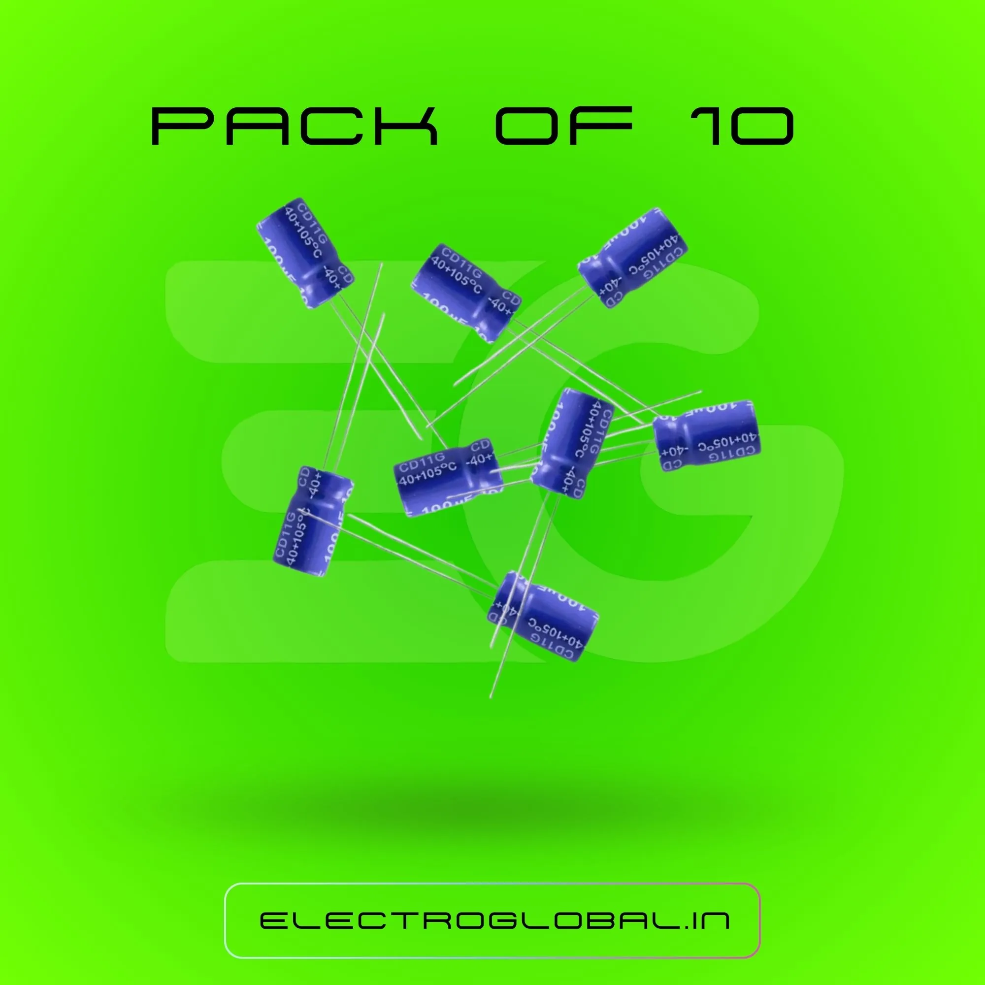 100uF 25V Radial Electrolytic Capacitor for Reliable Performance alternate