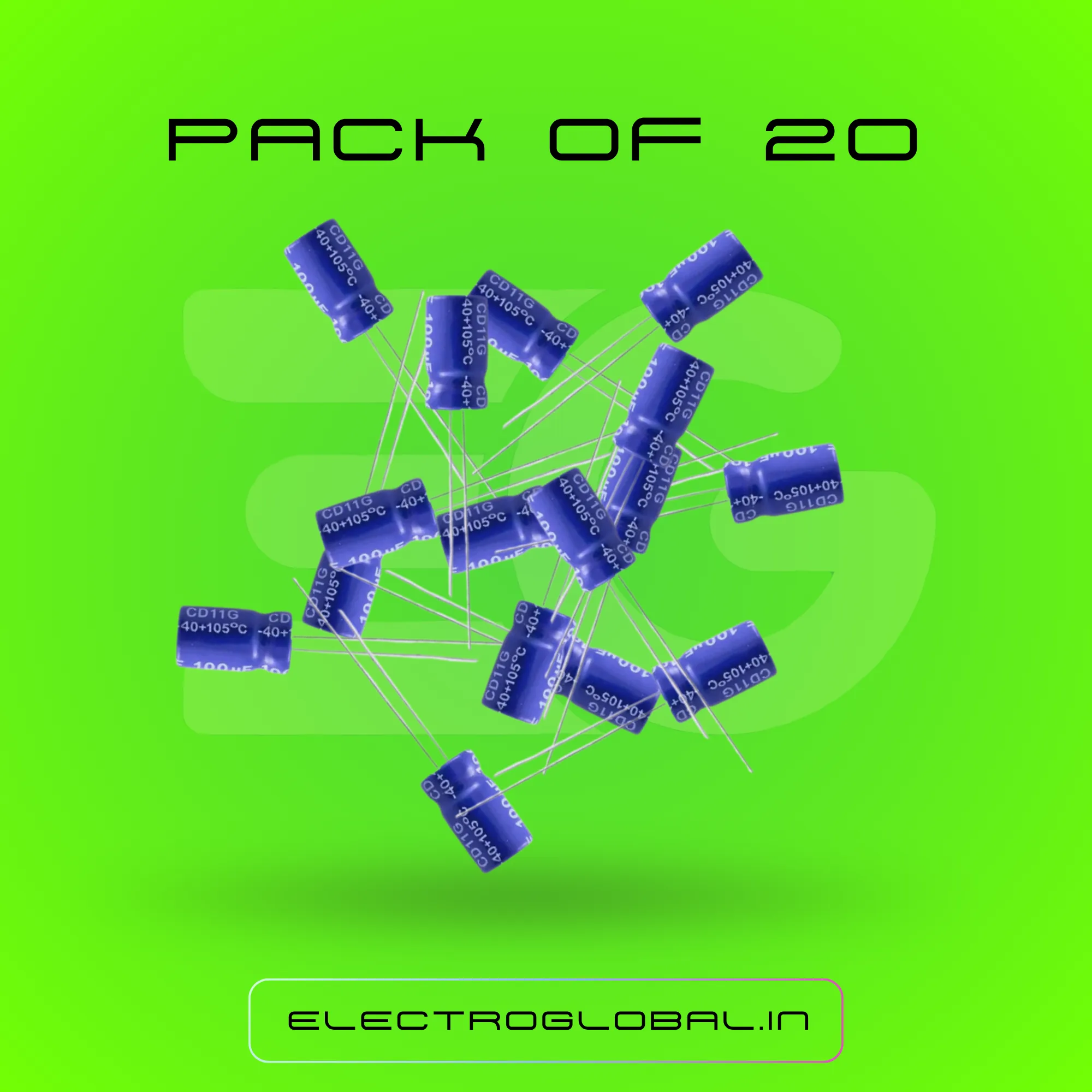 100uF 25V Radial Electrolytic Capacitor for Reliable Performance 2