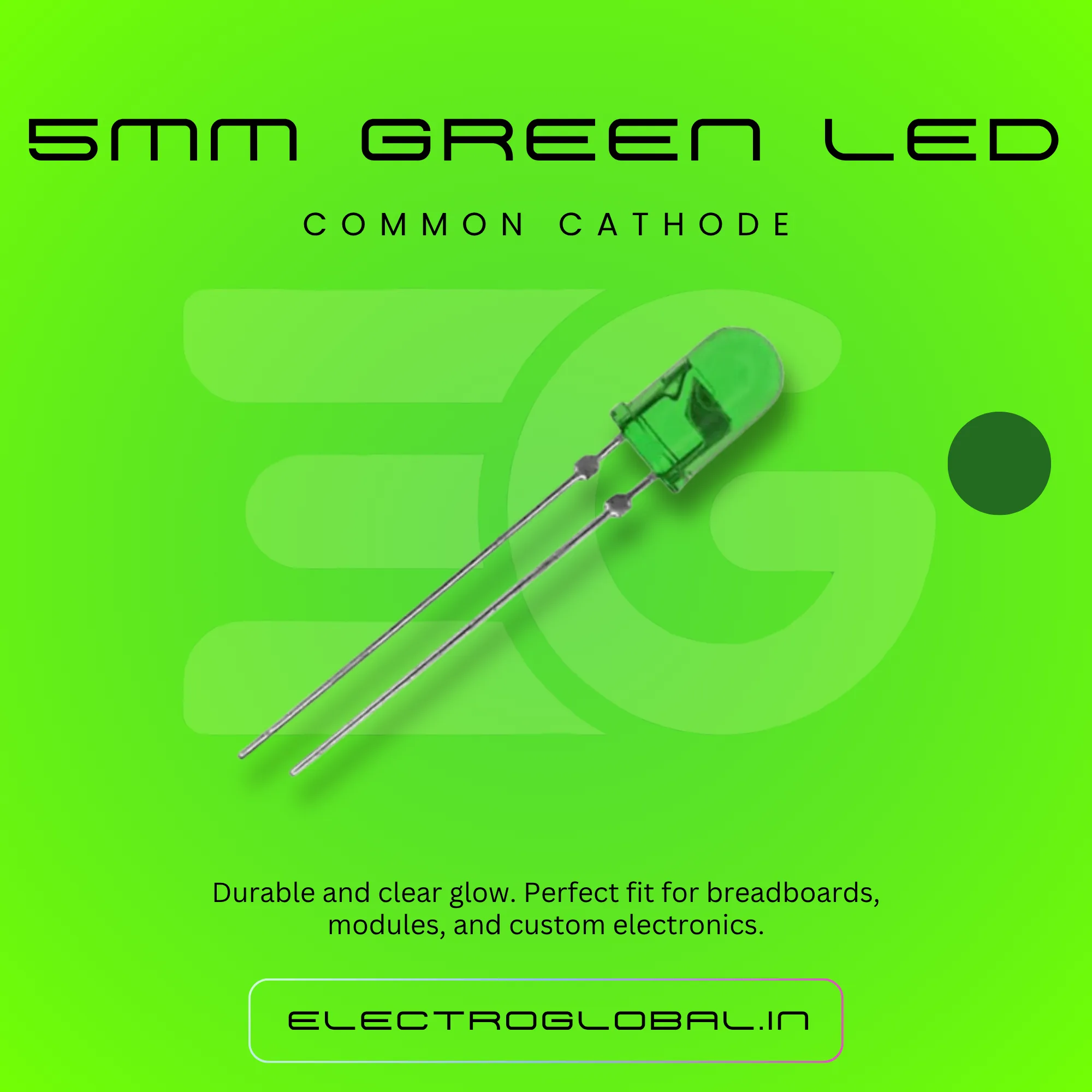 Discover the 5mm Green LED Light: Perfect for Car, Home, and Projects. Ideal as Flashlight LED Torch Light and Small LED Light for Any Use. 2