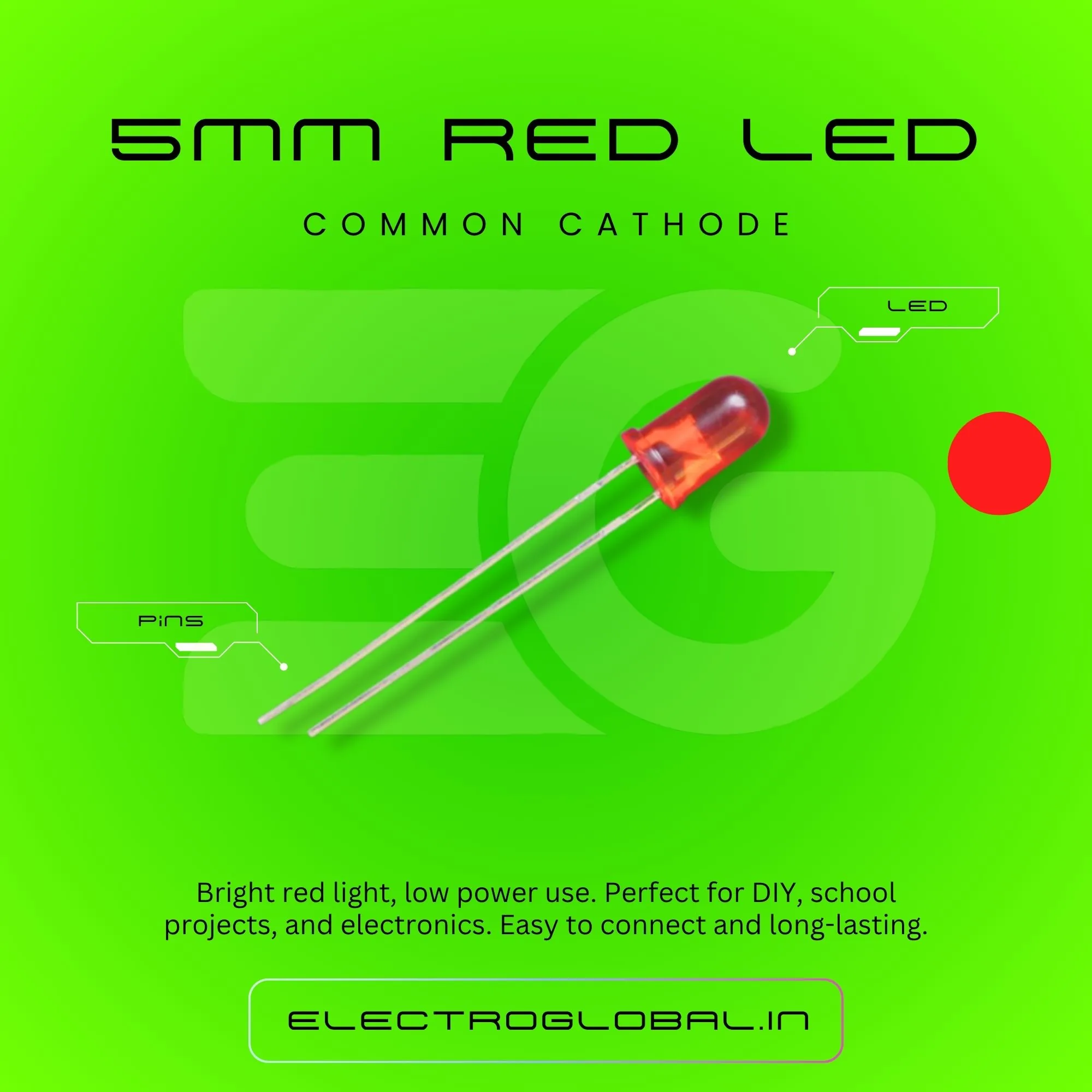 High-Quality 5mm LED Red Color Light for Versatile Use 3