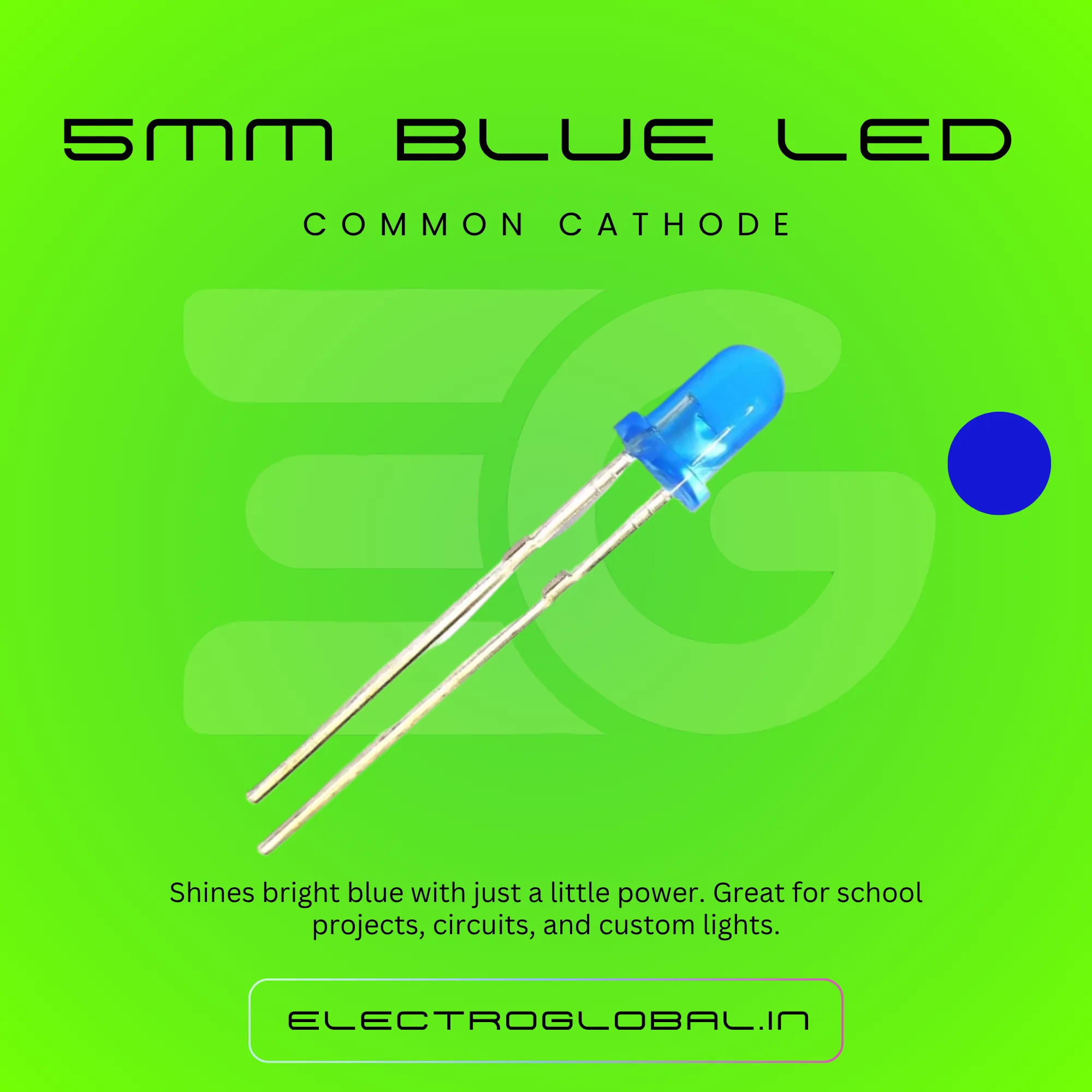 5mm LED Blue Color Compatible with Small LED Light for Home, Red LED Light, Small Lights, and LED Lights alternate