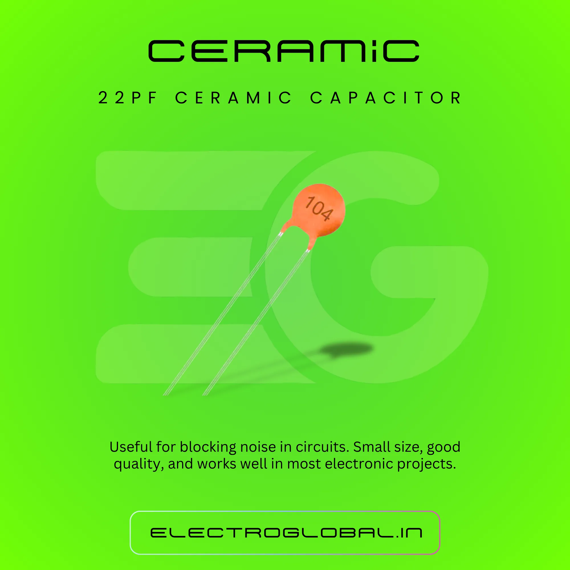 Original 22pF Ceramic Capacitor for Electronics Projects 4