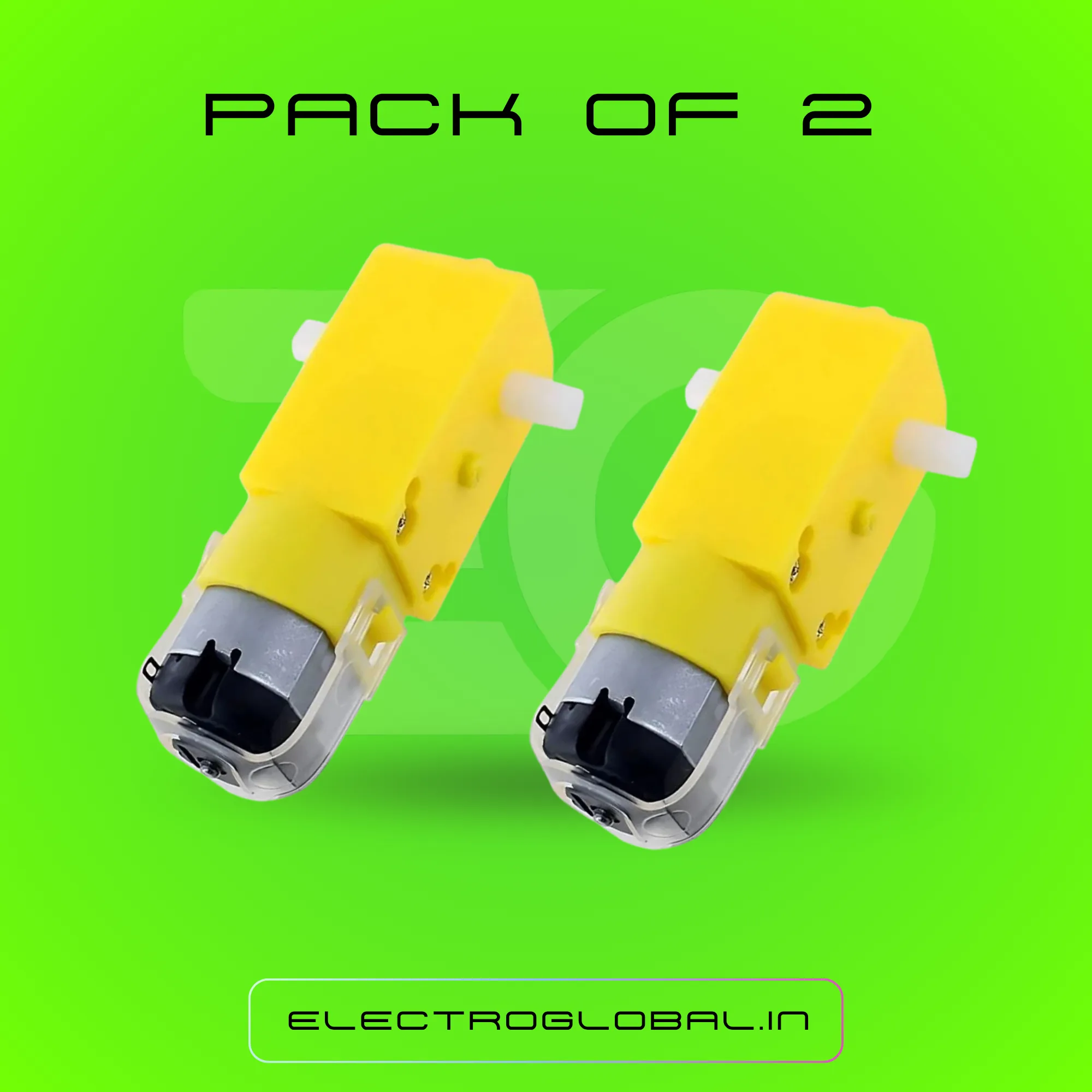 Dual Shaft DC Geared Motor 100 RPM - High Torque Performance 2