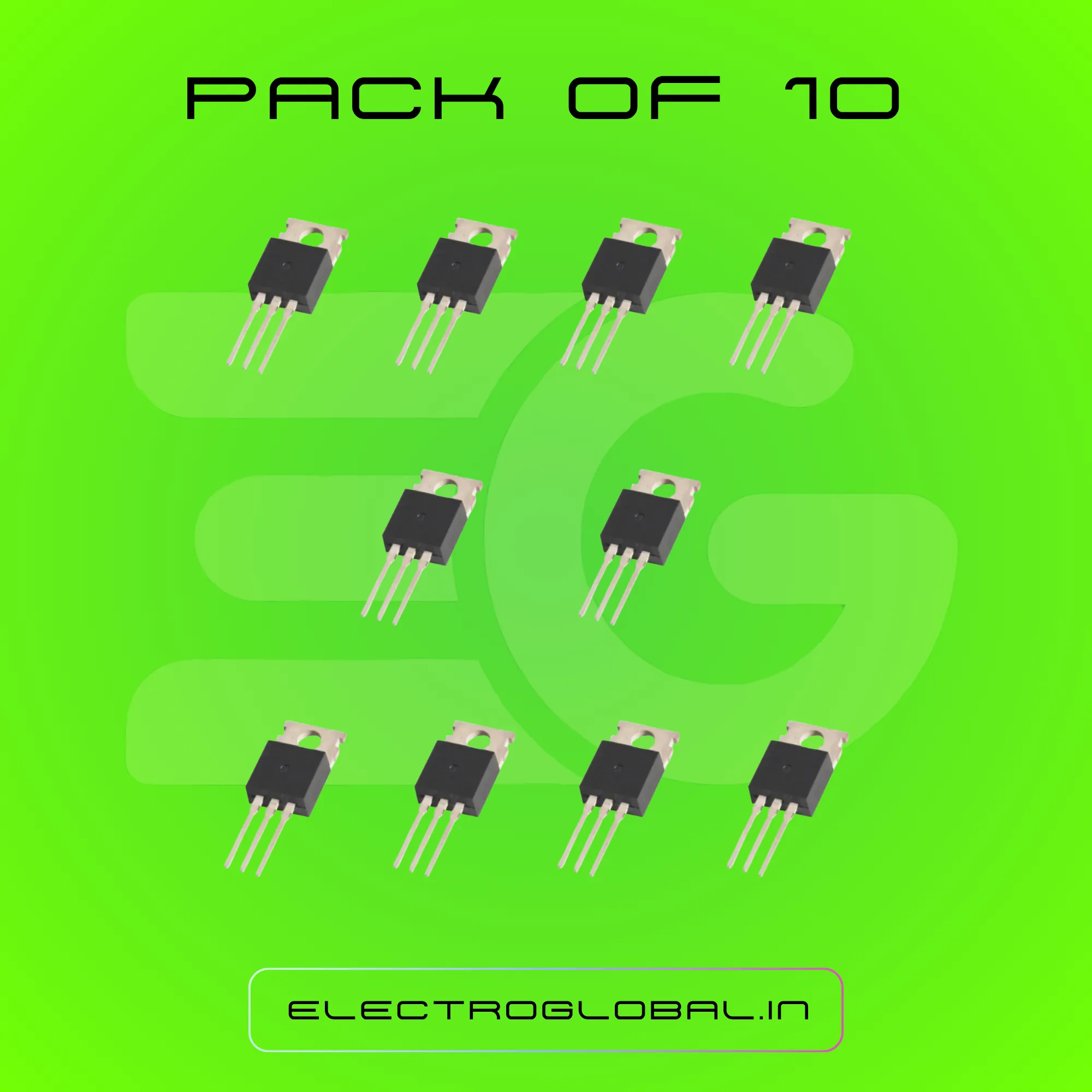 IRFZ44 N Channel MOSFET Power Transistor for Switching and Amplifier Circuits 55V 49A MOSFET for Motor Control Power Supply and Inverter Circuits (Pack of 10) 3