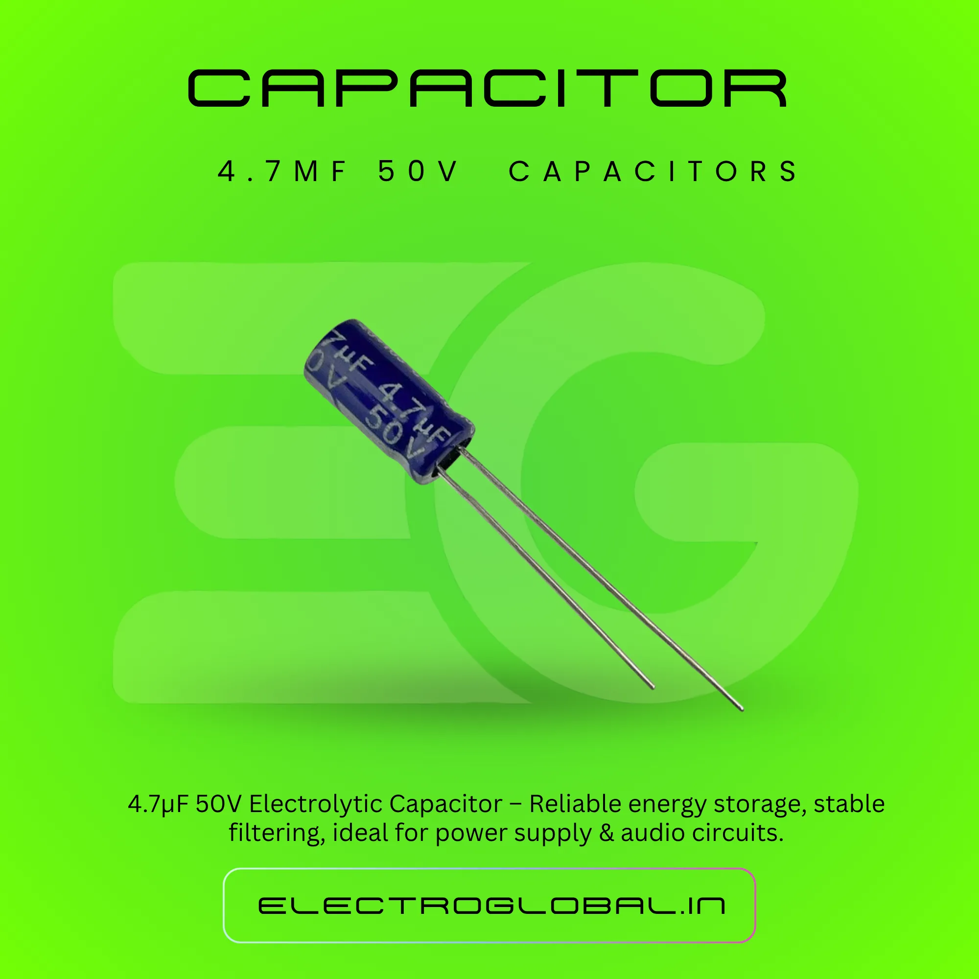 4.7uF 50V Electrolytic Capacitor for Reliable Circuit Performance 2