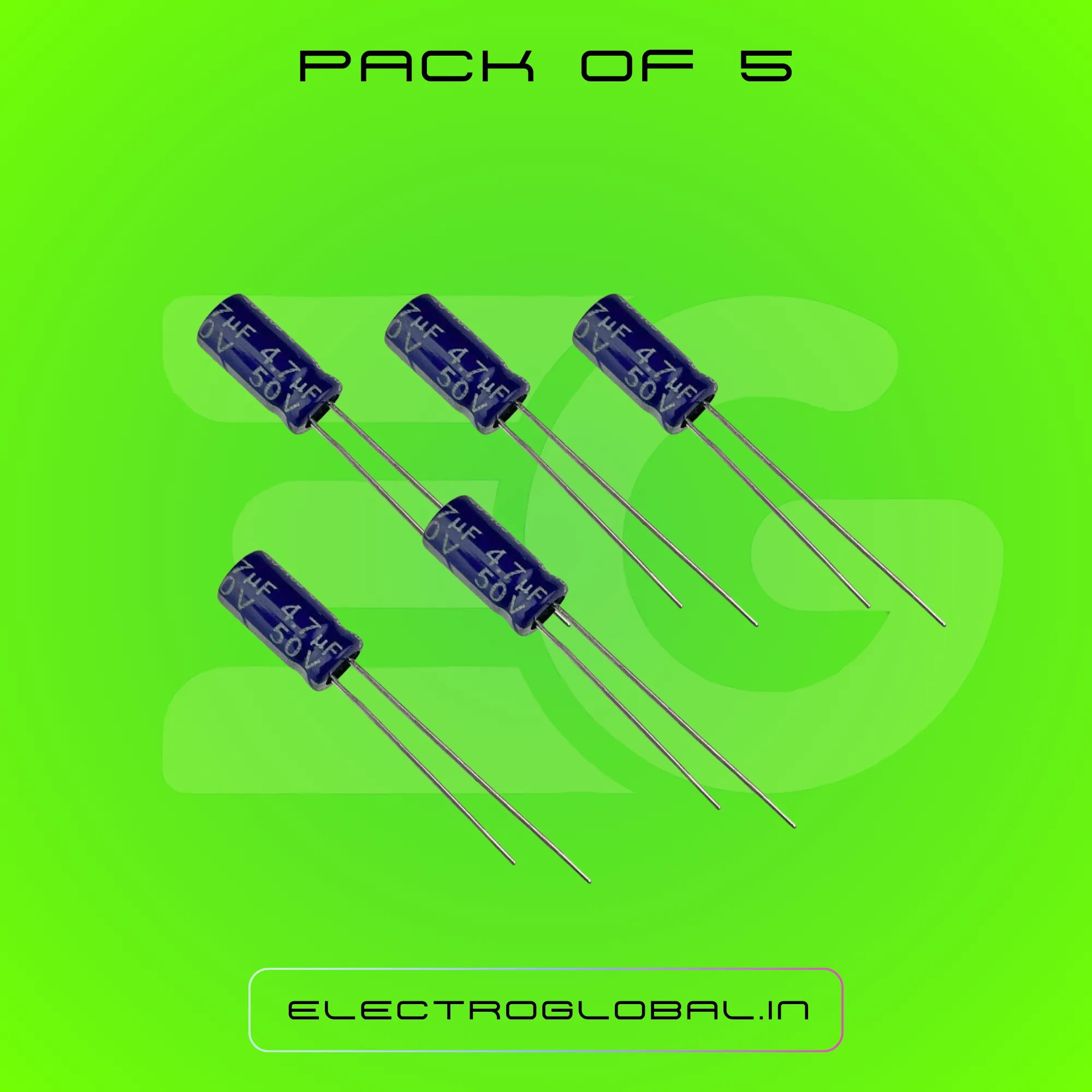 4.7uF 50V Electrolytic Capacitor for capacitor kit, what is capacitor, use of capacitor, and SMD capacitor options in one solution 3