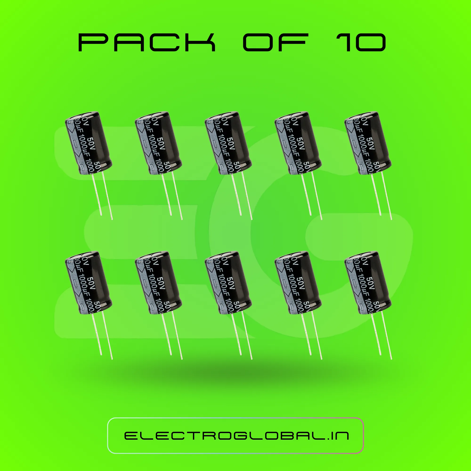 1000uF 50V Electrolytic Capacitor for Reliable Performance 2