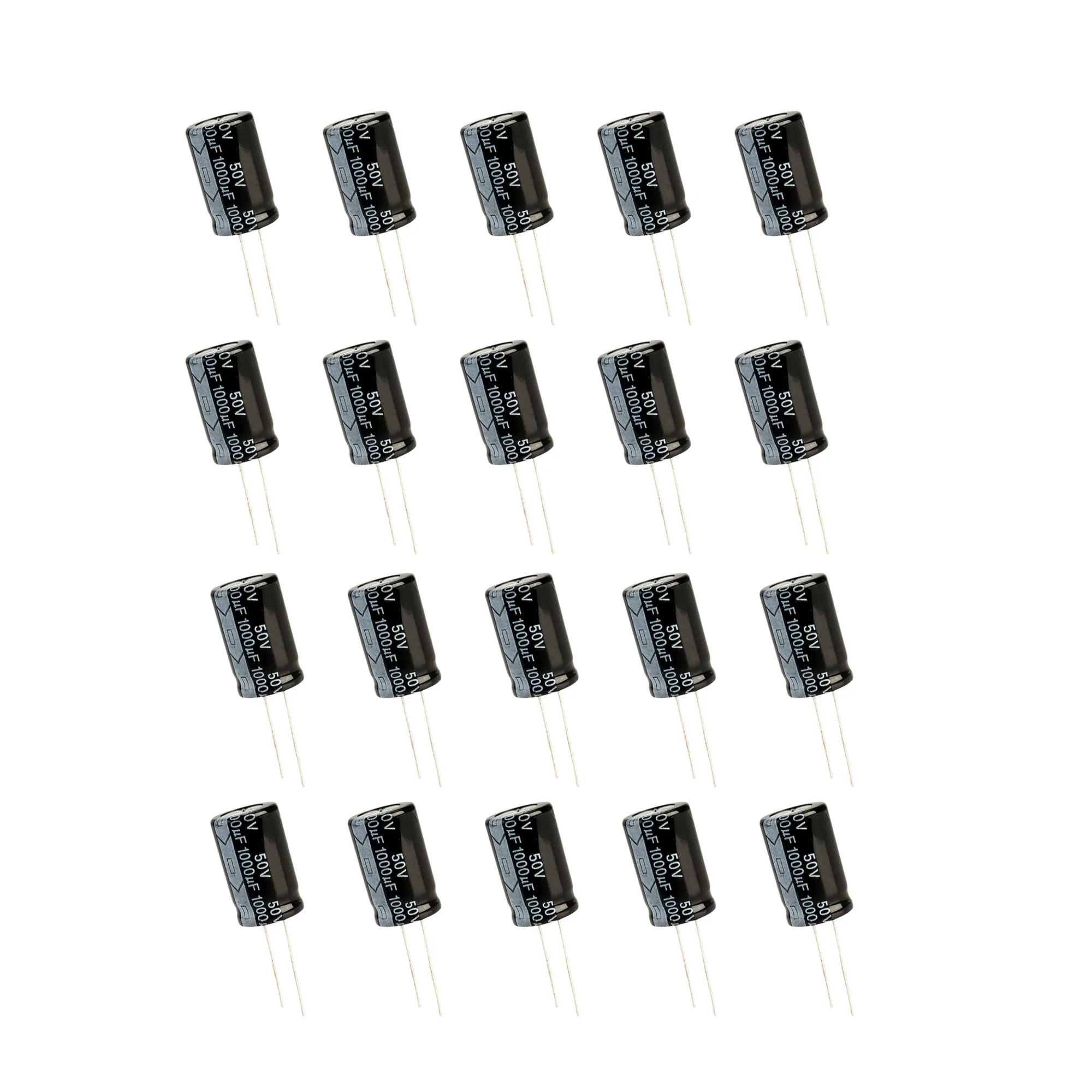 1000uF 50V Electrolytic Capacitor for Power Supply Filter Voltage Control Amplifier Audio Circuit PCB Board DC Power and Electronic Kit