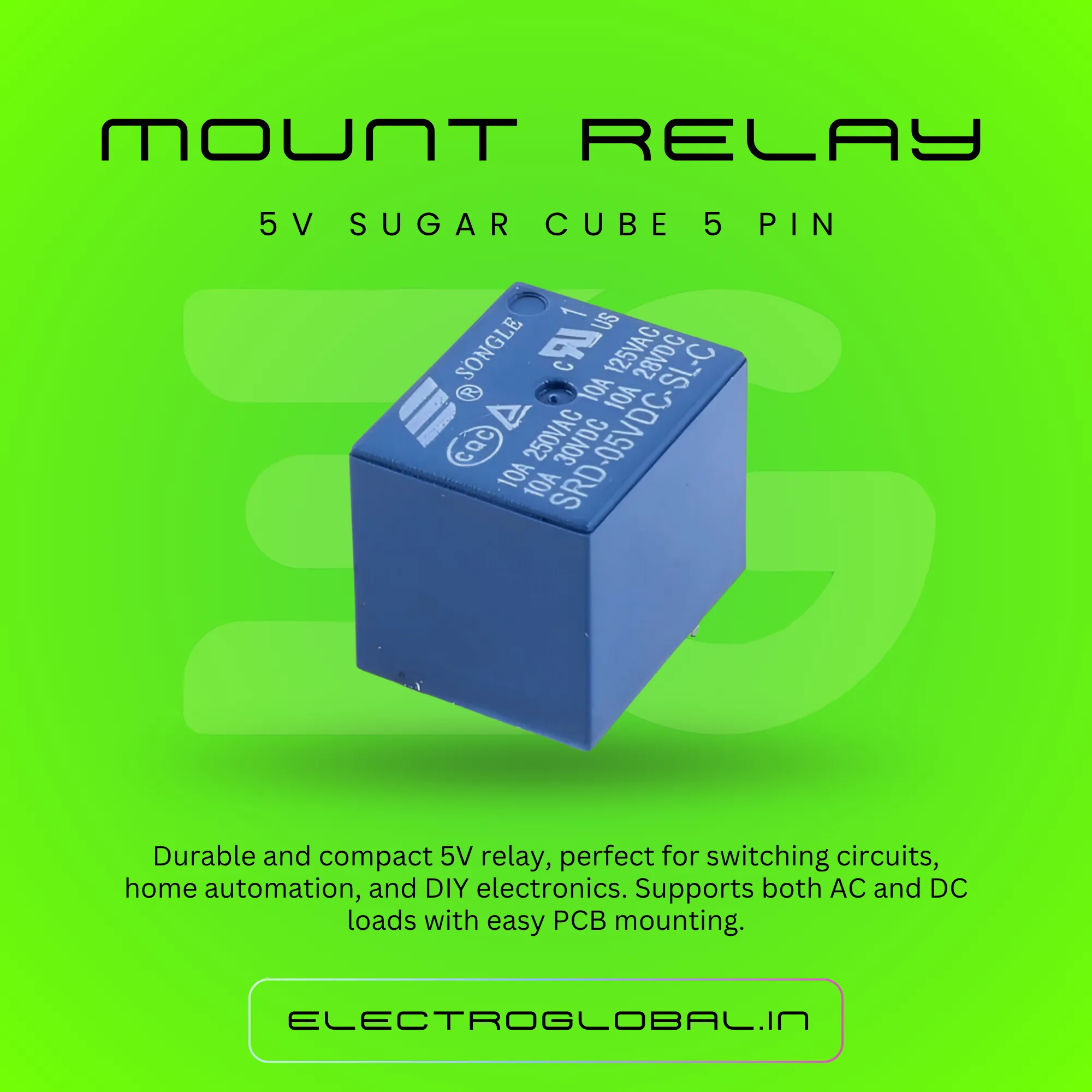 SPDT 5V PCB Mount Relay - Reliable Relay Module for Circuits 4