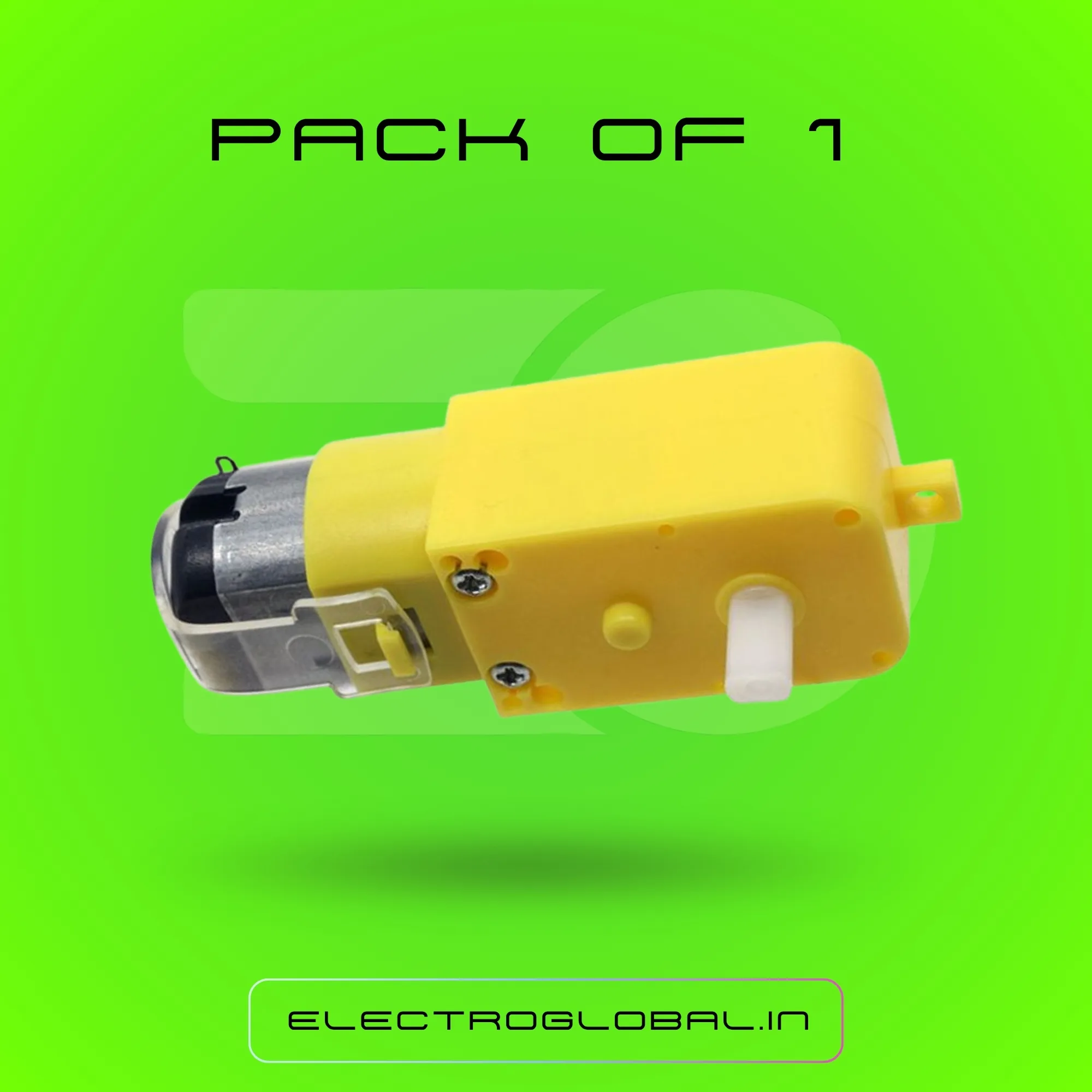 BO Motor Single Shaft, 100RPM - Ideal Toy Motor, DC Gear Motor & Gear Motor for Electronics Projects alternate