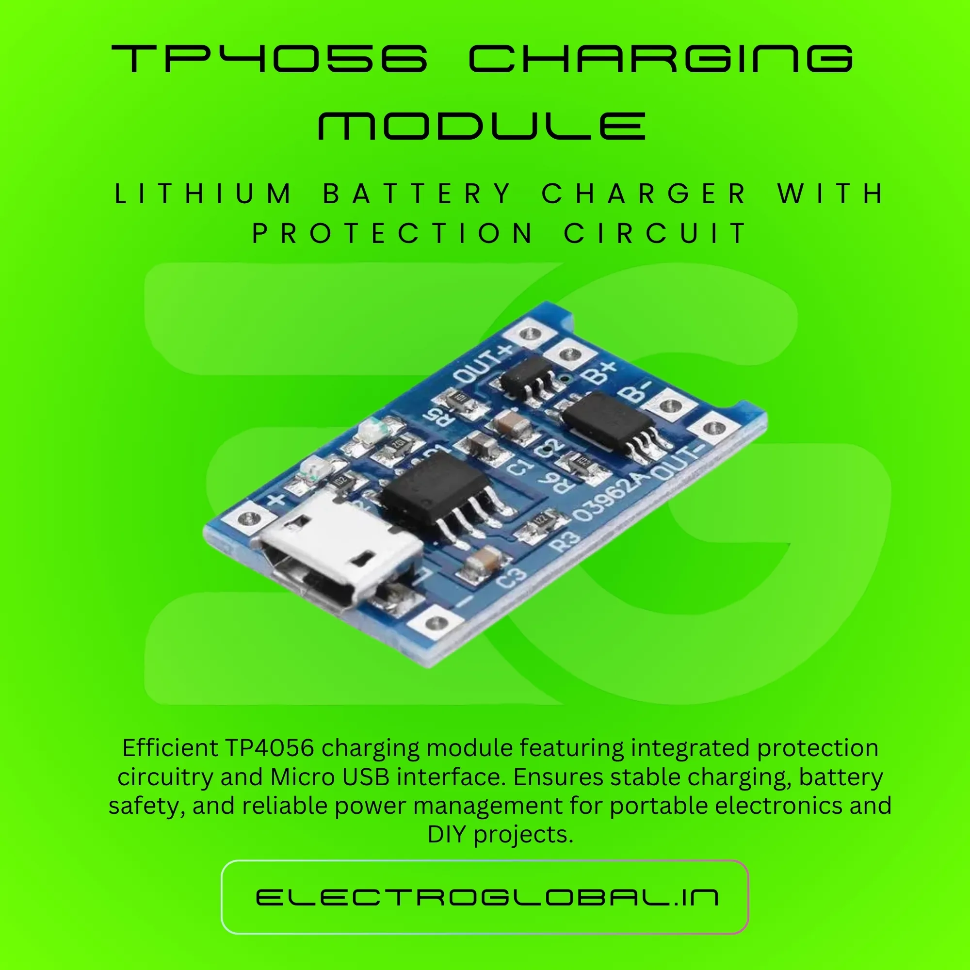 18650 Battery Charger Module: TP4056, Charger Module TP4056, TP 4056 Charging Module Type C, Power Bank Module for Safe Charging 2