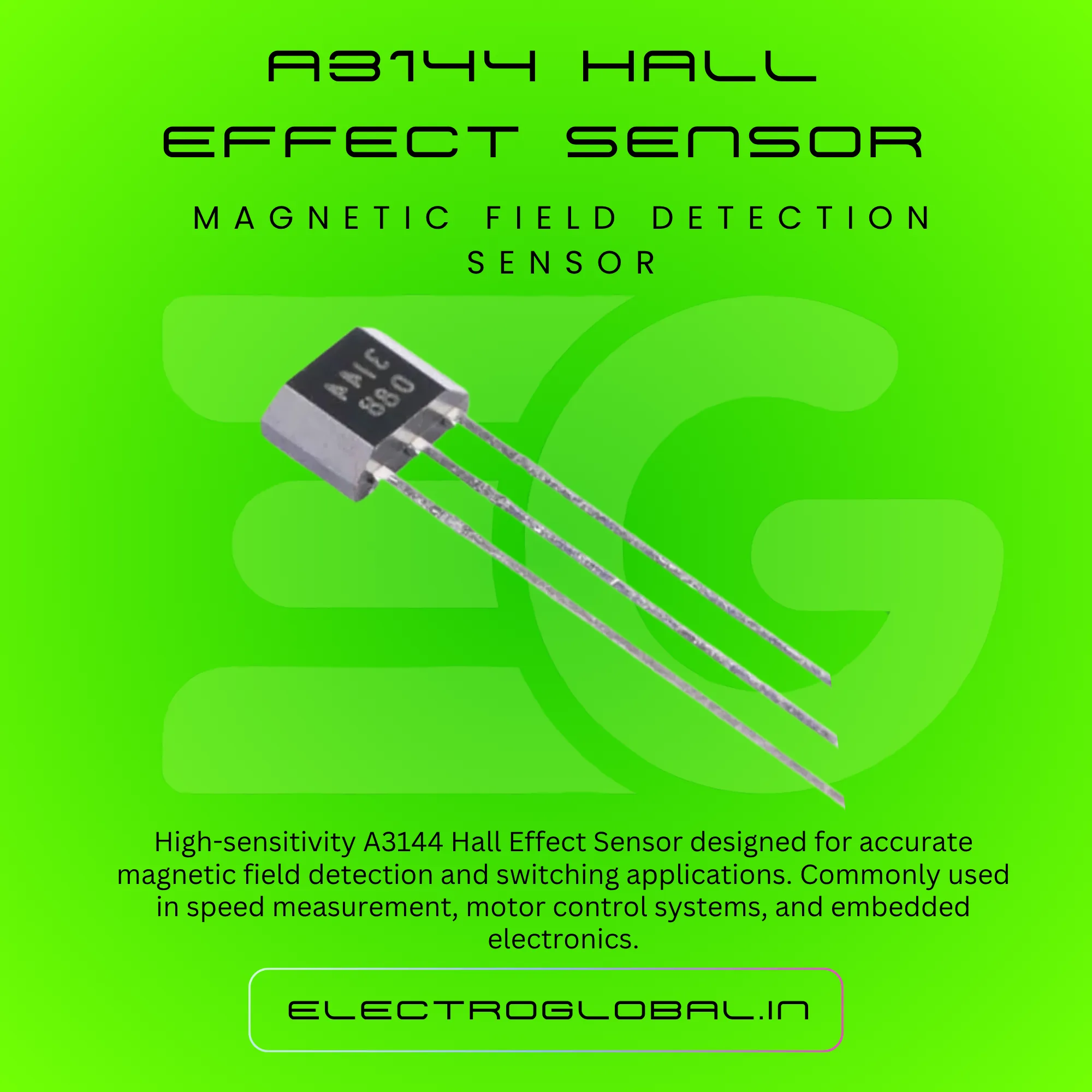 A3144 Hall Effect Sensor for Various Applications, Including Hall Sensor, Hall Effect Sensor Controller, and More alternate
