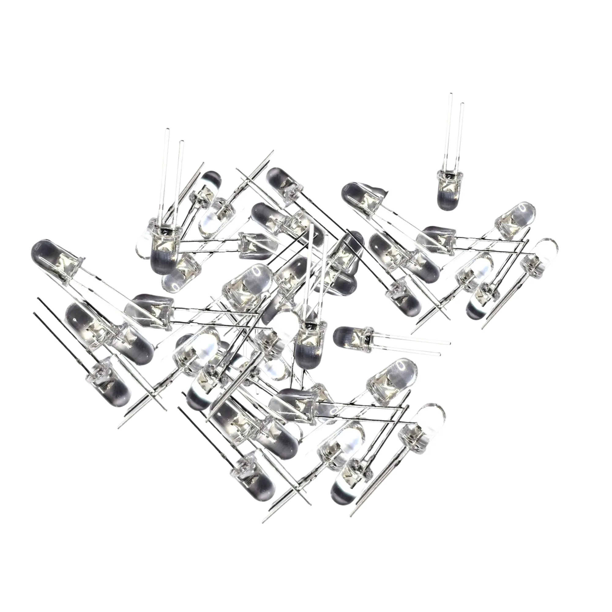 5mm White LED Light | LED 5mm, White LED Light Bulbs, 5mm LED, White LED Light, 5mm LED Light | Bright White Light, Low Power, Easy to Use, Used for Indicators and Panel Lights