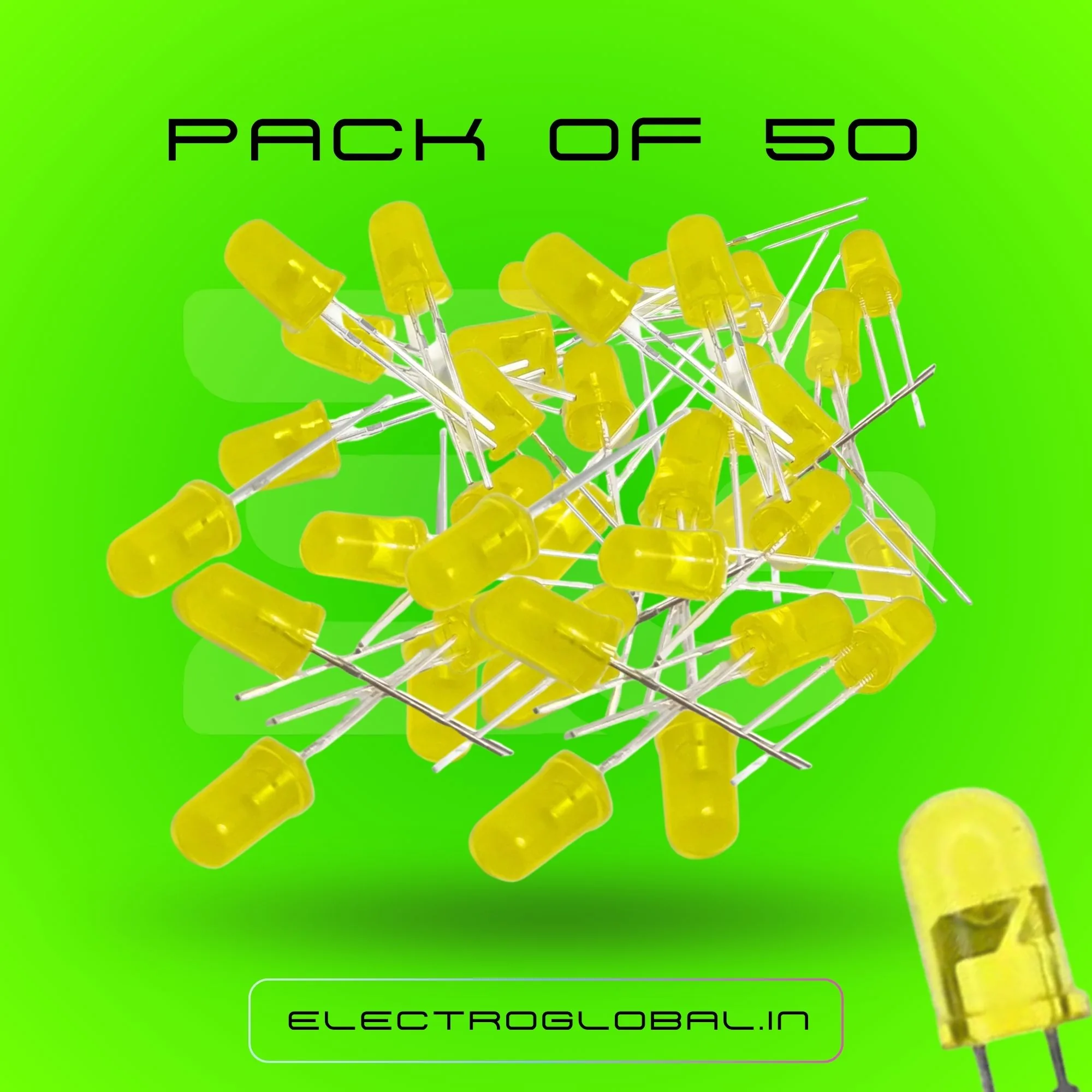 5mm Yellow LED Bulb for Bright Illumination and DIY Projects 2