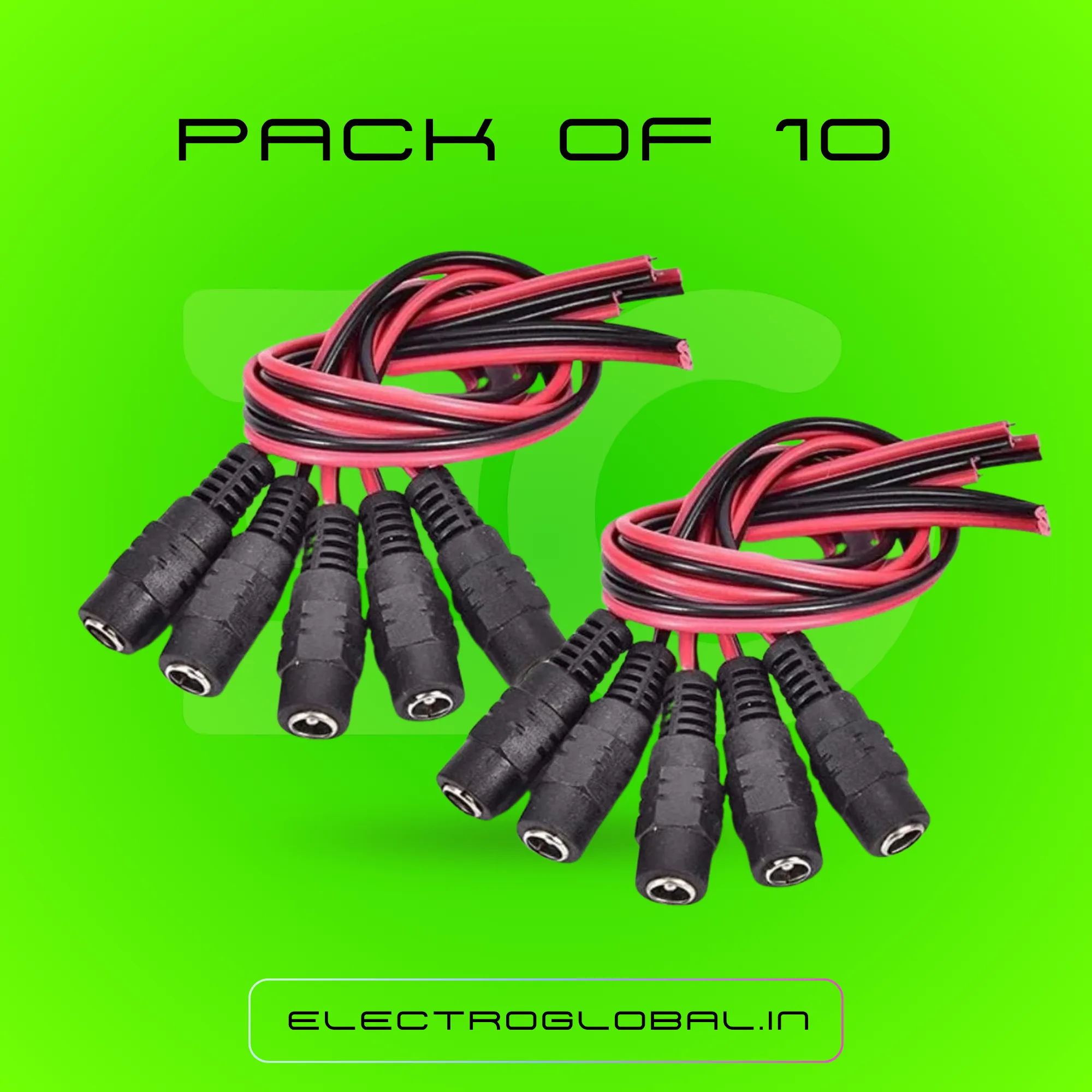 DC Female Connector Jack for DC Barrel Jack, Battery to Battery Connector, DC Connector and Battery Connector Wires alternate