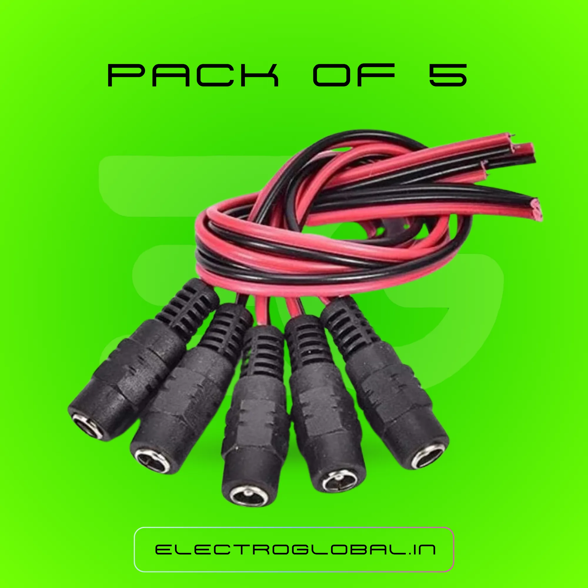 DC Female Connector Jack for DC Barrel Jack, Battery to Battery Connector, DC Connector and Battery Connector Wires 2