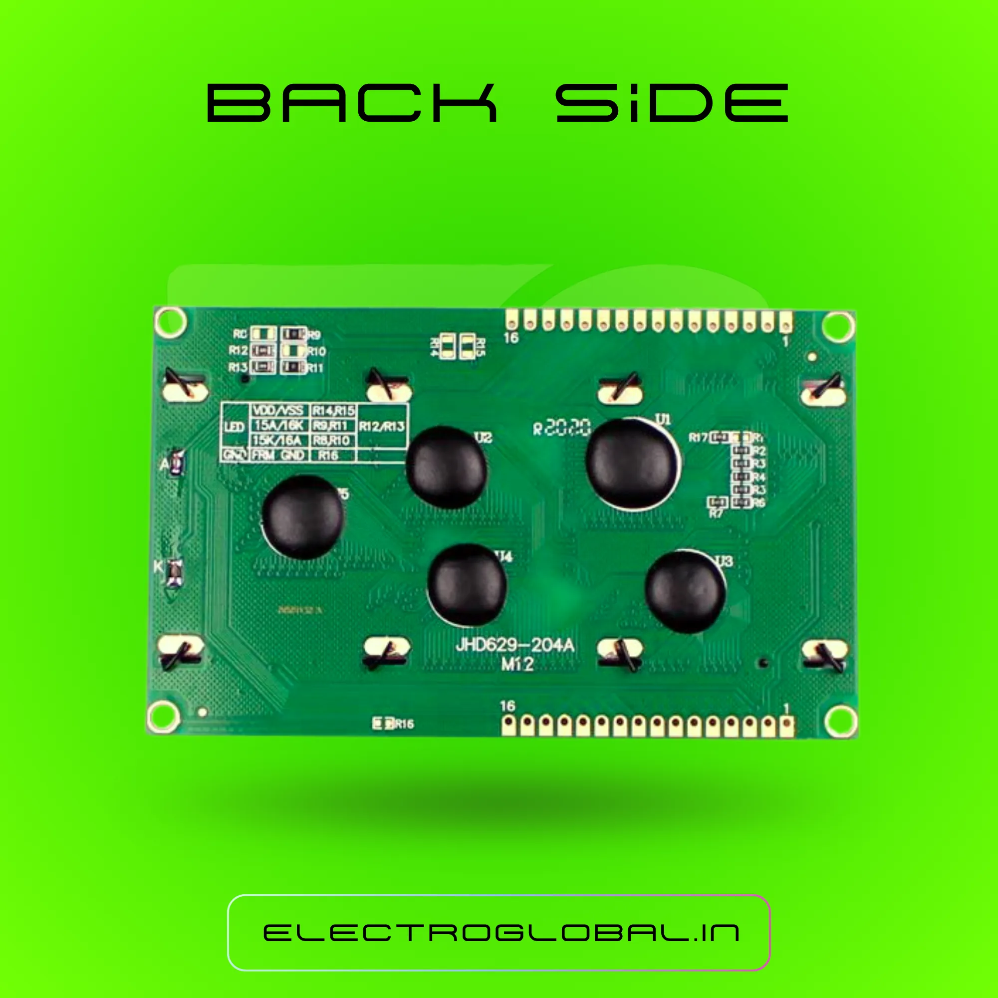 2004A - 20x4 LCD Display Module for Arduino, Green Screen LCD Display, Compatible with 20x4 LCD Display Module 4