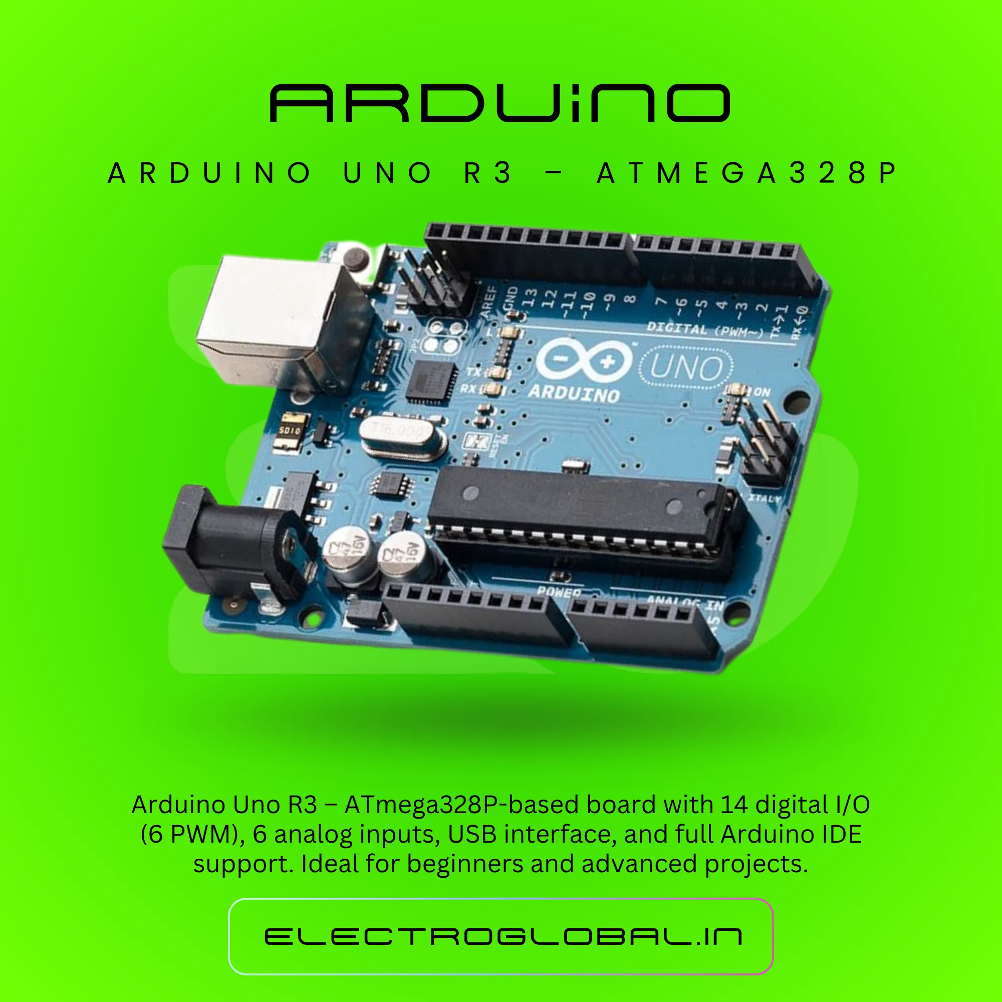 Arduino Uno R3 ATmega328P Board: A Versatile Arduino Uno Board Compatible with ATmega328 Microcontroller 2