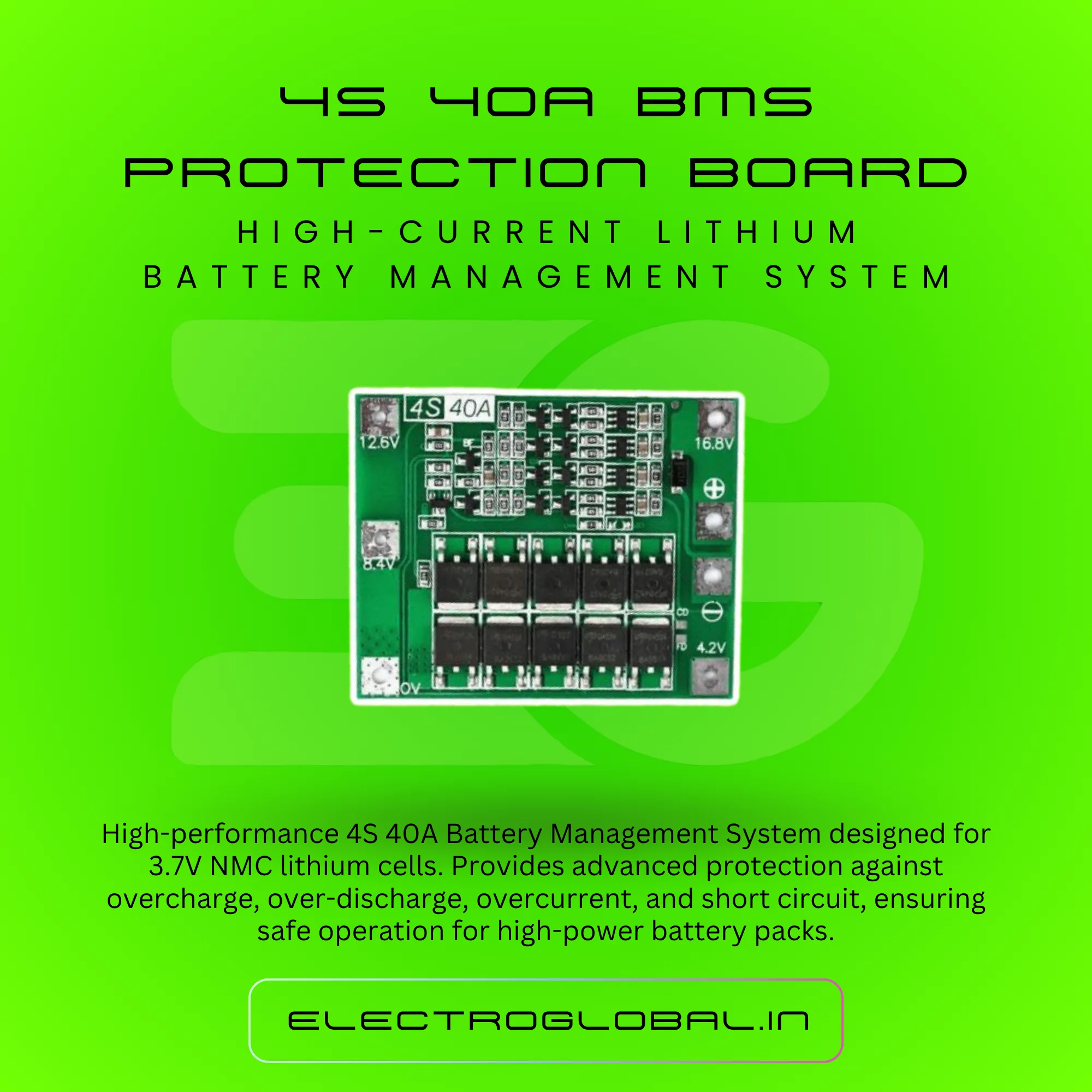 4s 40a BMS Lithium Battery Protection Board for 3.7V NMC Cells - 4s BMS Module, Lithium Battery BMS, 4s BMS Lifepo4, BMS 2