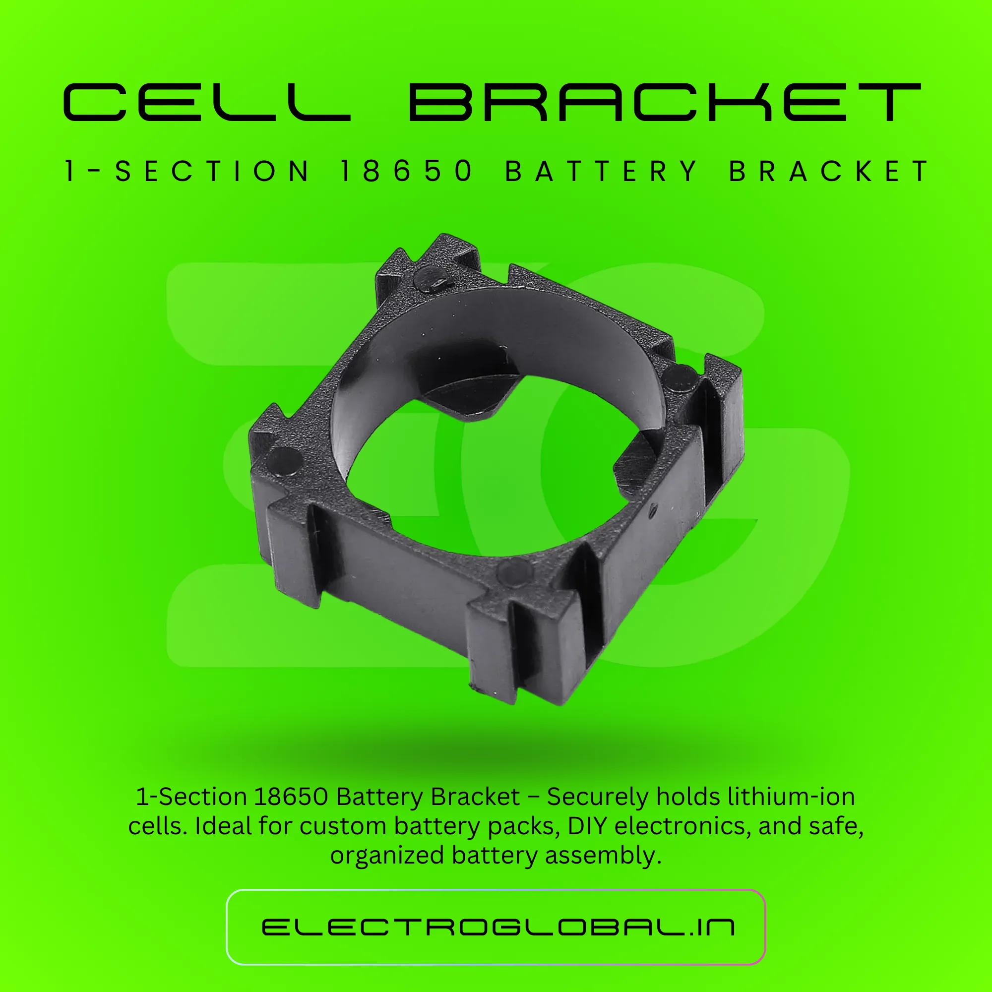 Battery Connection Series: 3.7 Volt Battery Holder, 18650 Battery Holder, Lithium Battery Holder. Compatible with Lithium Ion Battery, Battery Holder. 2