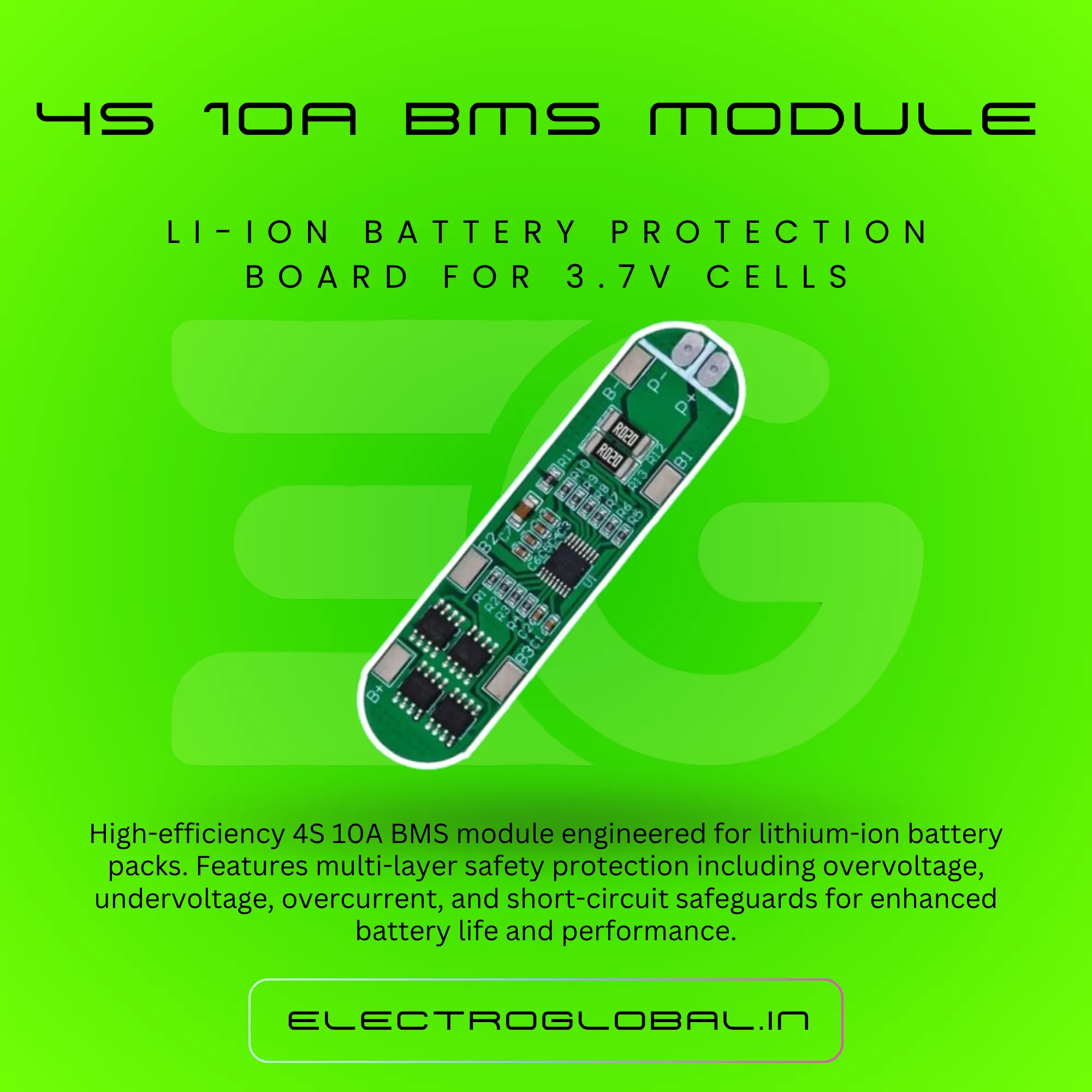 4S 10A Li-ion BMS for 3.7V Lithium Battery Management System - Battery Protection BMS for Lithium Battery BMS, 4S BMS 2
