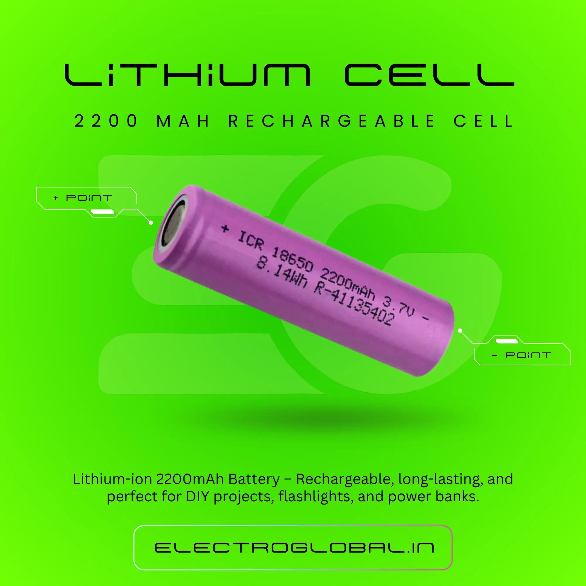 3.7V 2200mAh Li Ion Rechargeable Battery for RC Car Battery 3.7V, Lion 18650 Battery, 3.7V Battery, 18650 Battery 2