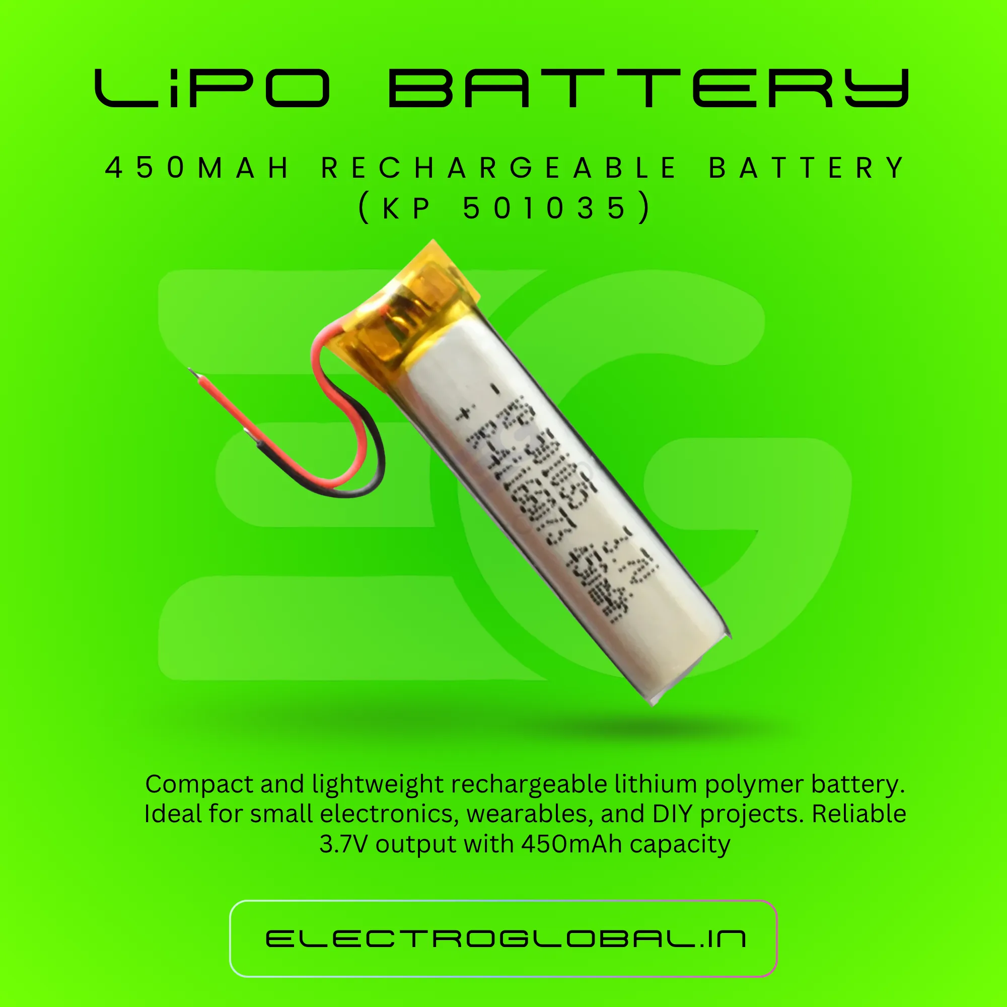 High Performance 3.7 Volt Battery for Lithium Polymer Battery, Lipo Polymer Battery, Lithium Battery, and Lipo Battery Applications alternate