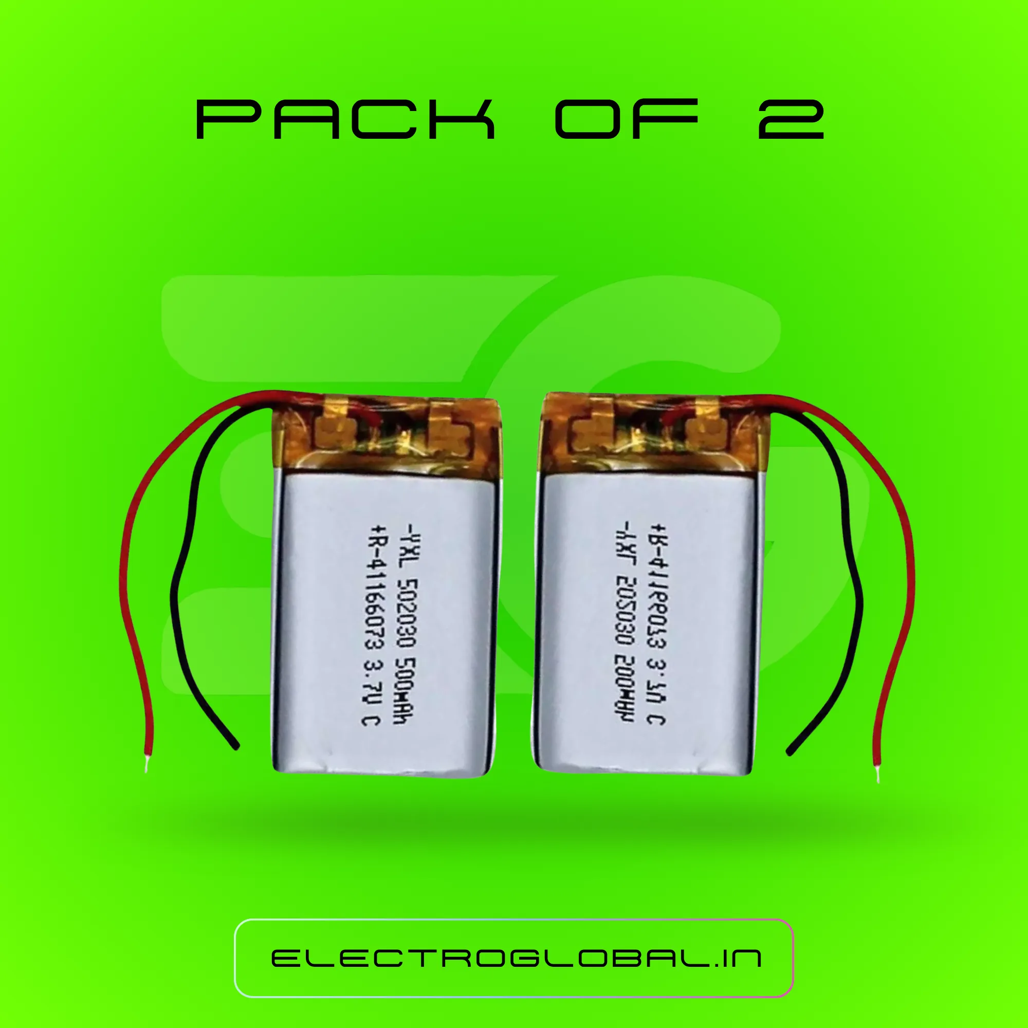 3.7 Volt Battery - 500mAh 3.7 V Battery for Lipo Polymer Battery Applications | Reliable Lithium Battery & Lipo Battery Solution 3