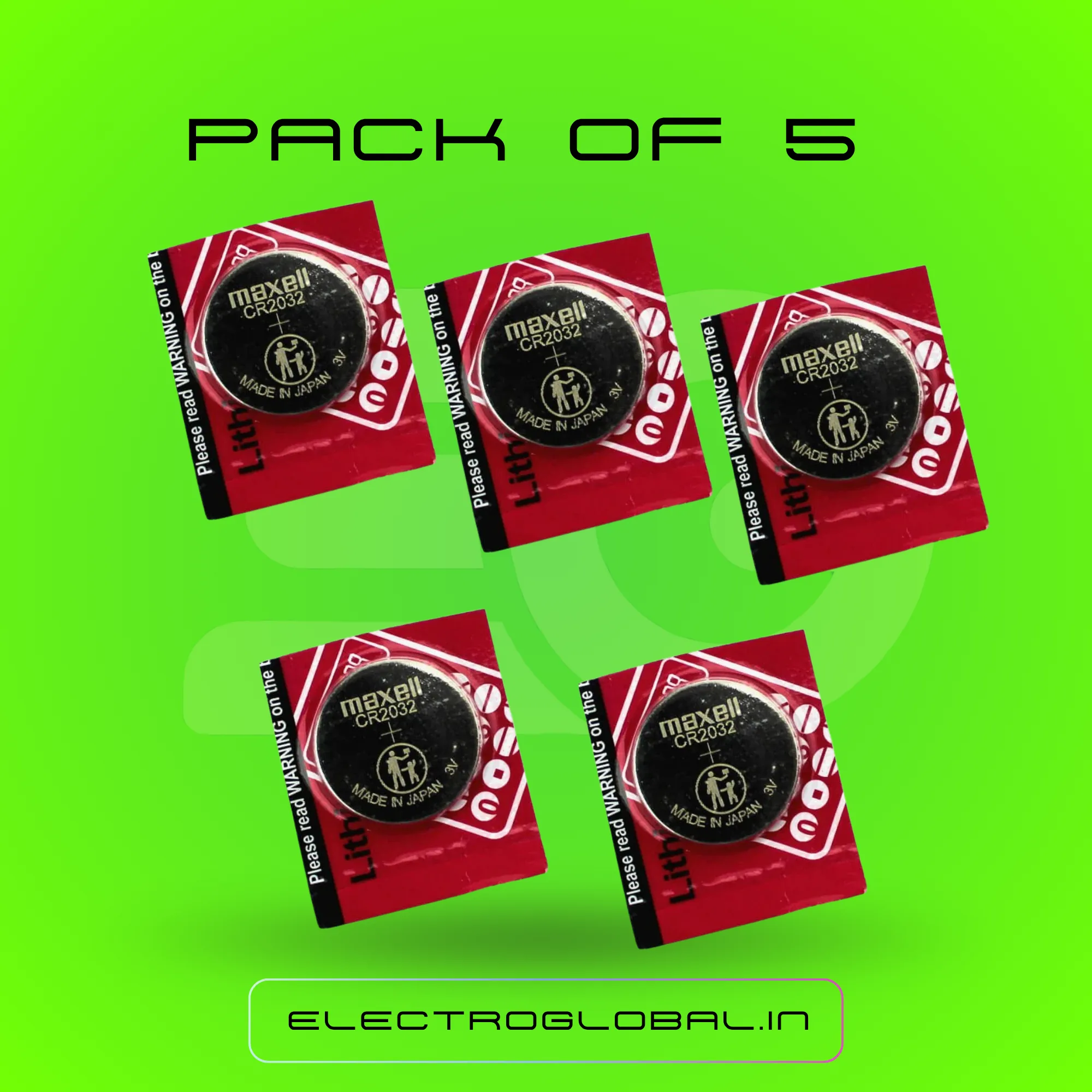 Maxell CR2032 Battery - CR2032 Lithium 3V Coin Battery for Watch Battery, Lithium Ion Battery, Button Cell Battery 2