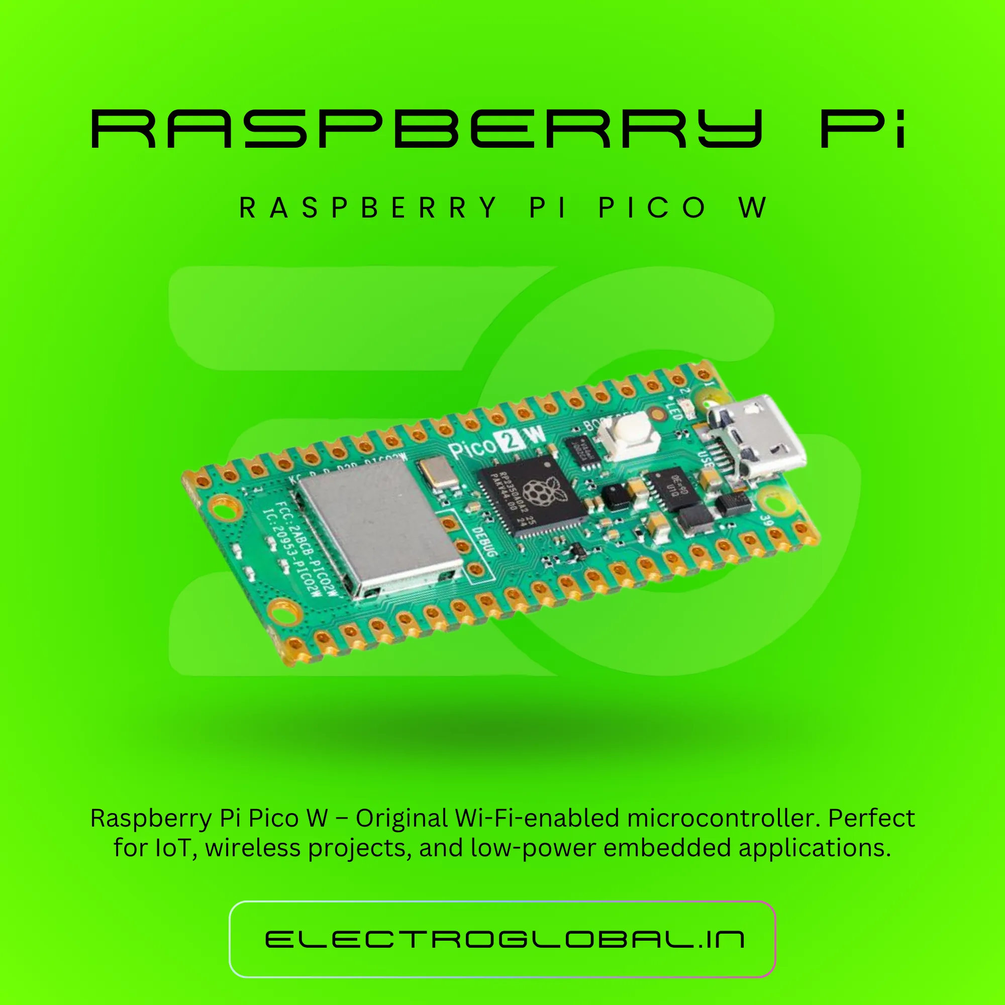 Original Raspberry Pi Pico W for Raspberry Pi Pico, Raspberry Pi, and Raspberry Pico - Compatible Development Board 2