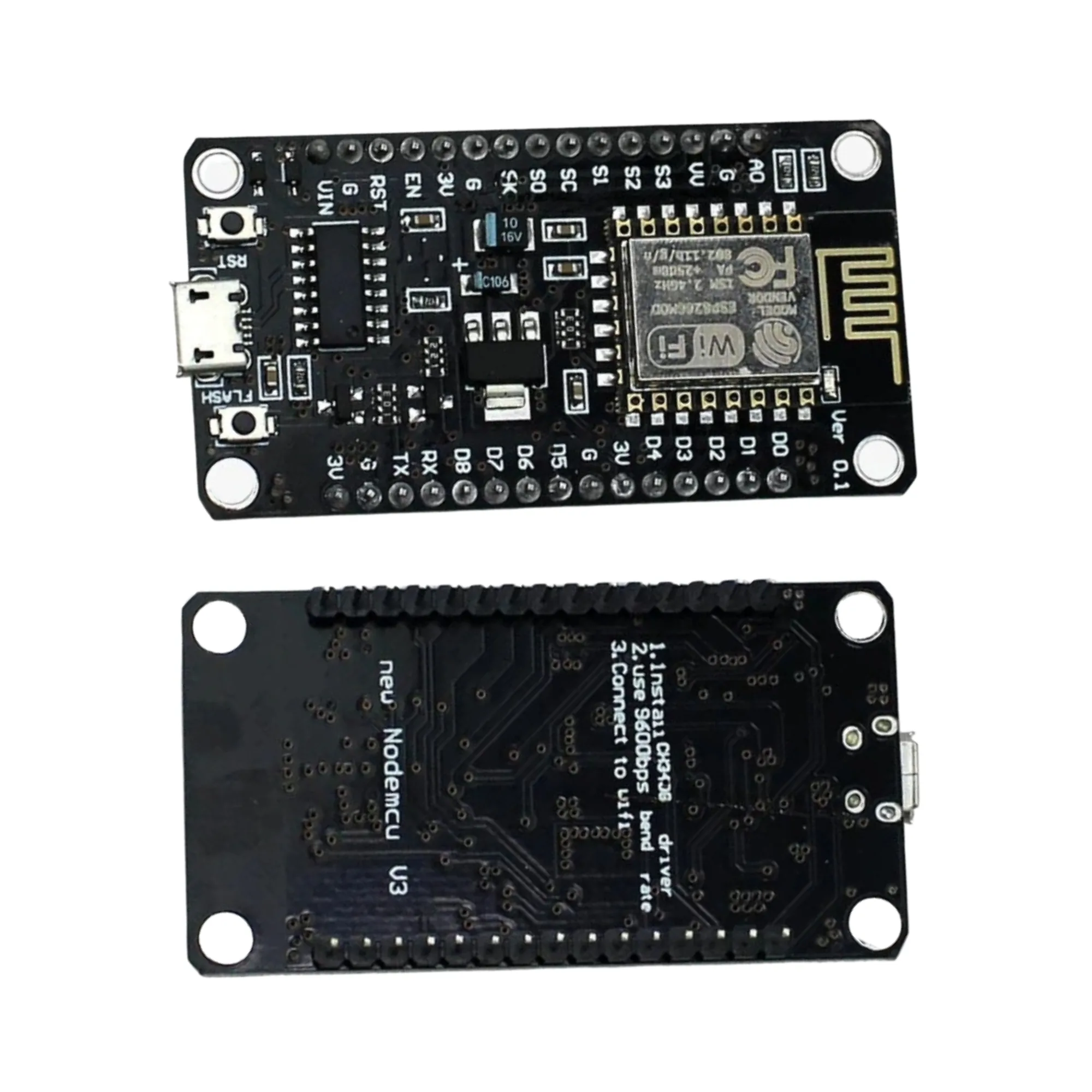 ESP8266 CH340 Node MCU Wi-Fi Module - Arduino WiFi Module Compatible for ESP8266, ESP8266 NodeMCU, and WiFi Module 1