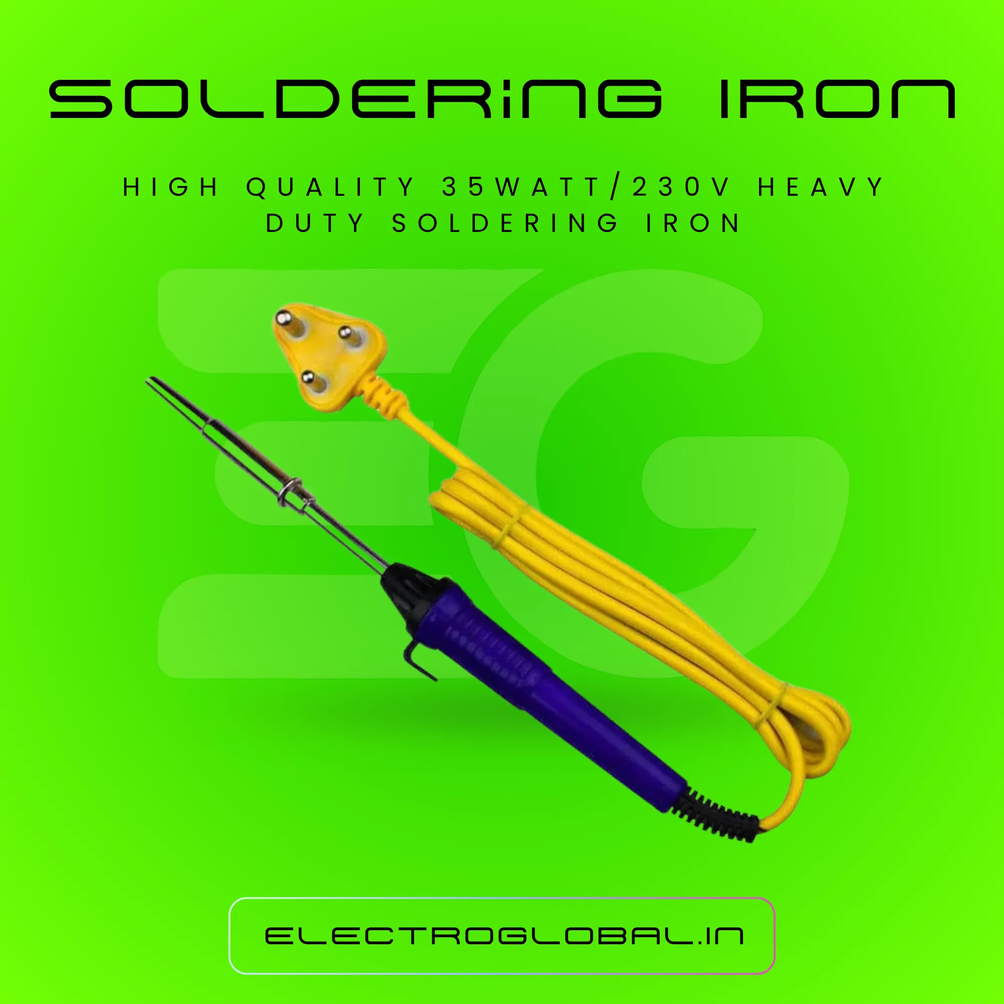 35Watt/230V Soldering Iron: a good soldering iron for best soldering iron performance and soldering machine needs in a solding machine setup. 2