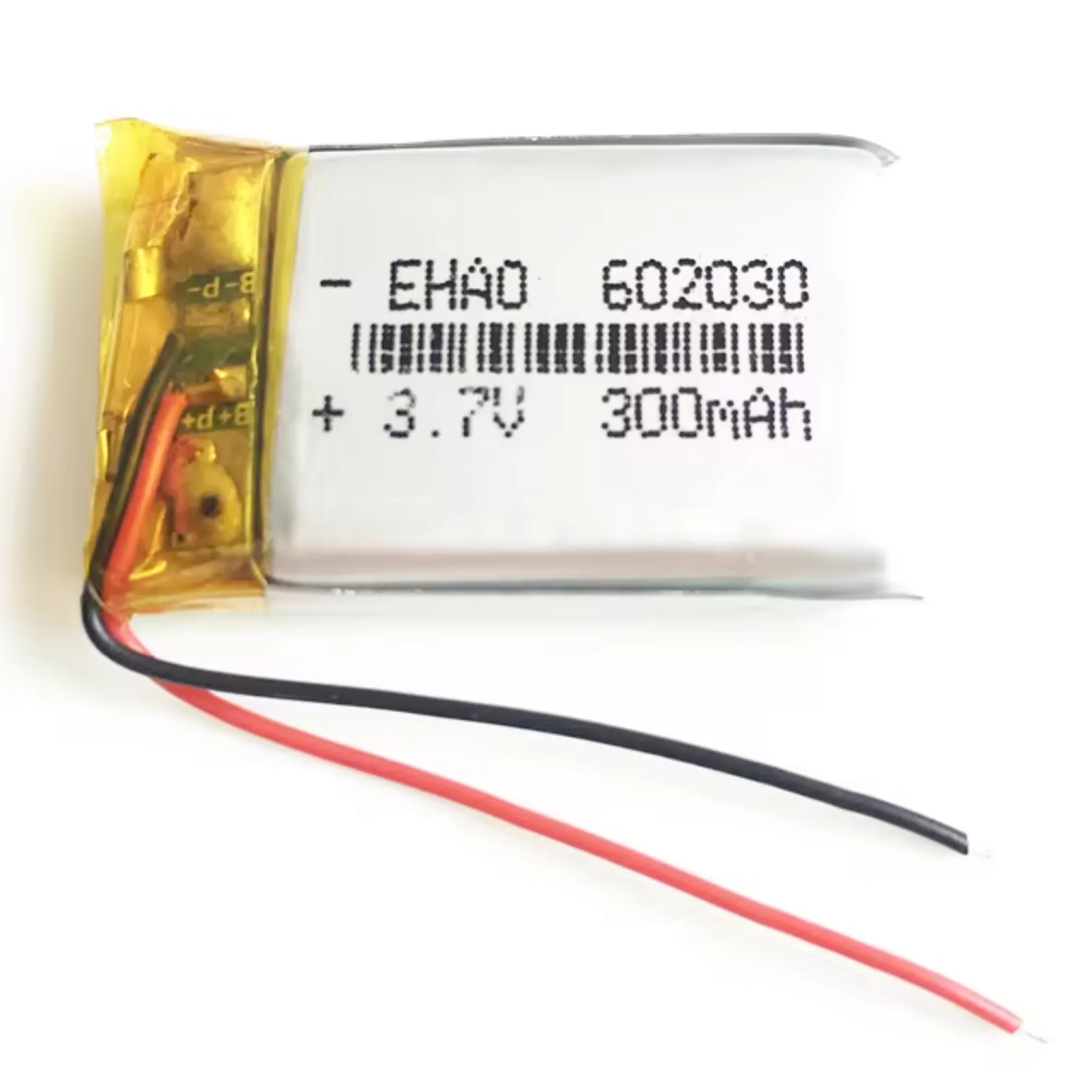 3.7V 300mAh 602030 LiPo Rechargeable Battery for 3.7v lipo battery, lithium battery, lipo battery, 3.7v 300mah battery, 3.7 v lipo battery