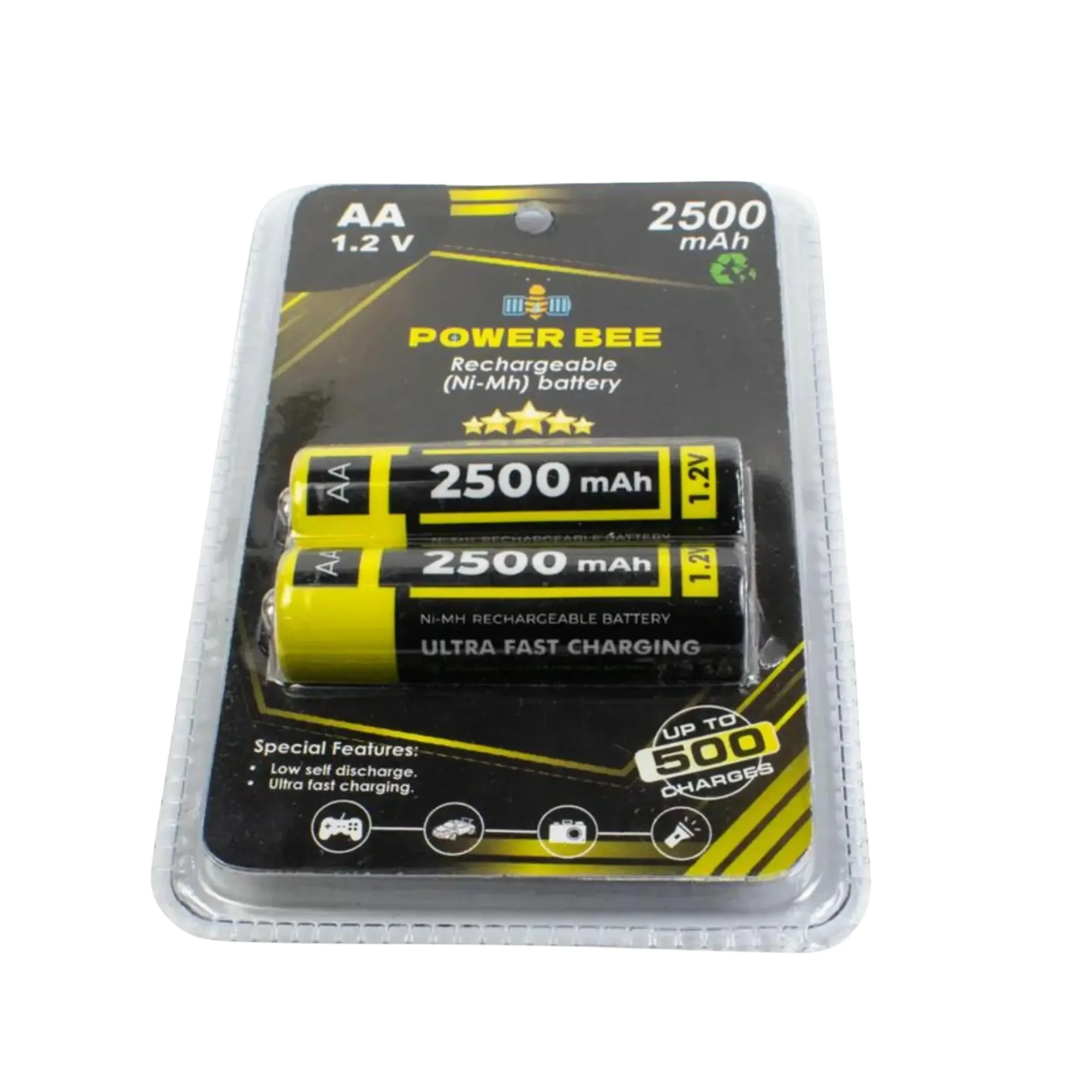 2500mAh 1.2V AA PowerBee NiMH Rechargeable Battery Pair - The Ultimate Choice for Pencil Cell, AA 2500mAh Rechargeable Batteries, and more